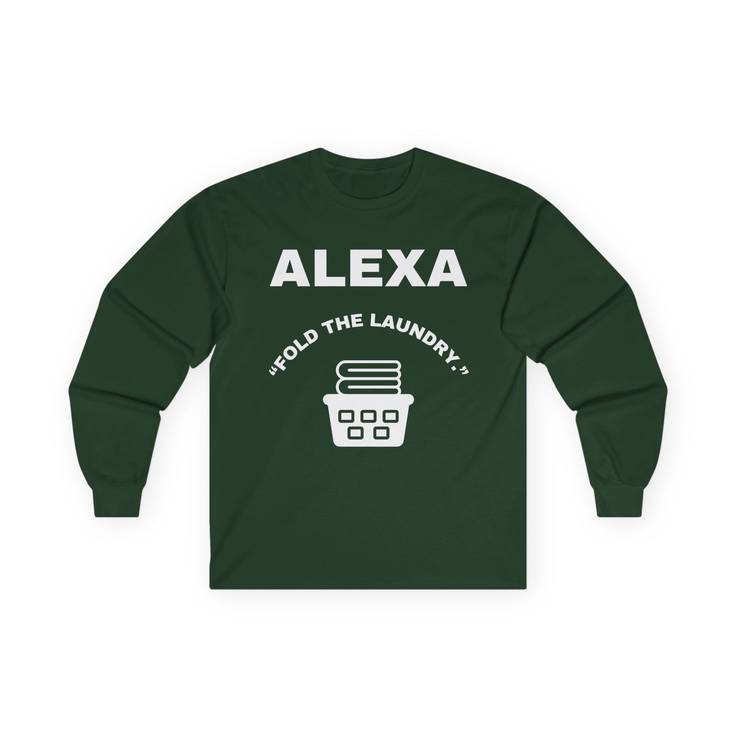 Funny Laundry Long Sleeve Tee, Gift for Mom, Birthday Gift, Homeowner Shirt, Casual Wear, Laundry Humor Tee, Daily Use