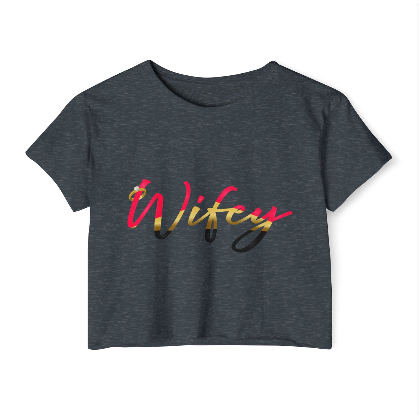 Women's Festival Crop Top, Cute Wifey Top, Summer Crop Shirt, Boho Style Tee, Trendy Women's Apparel, Festival Outfit