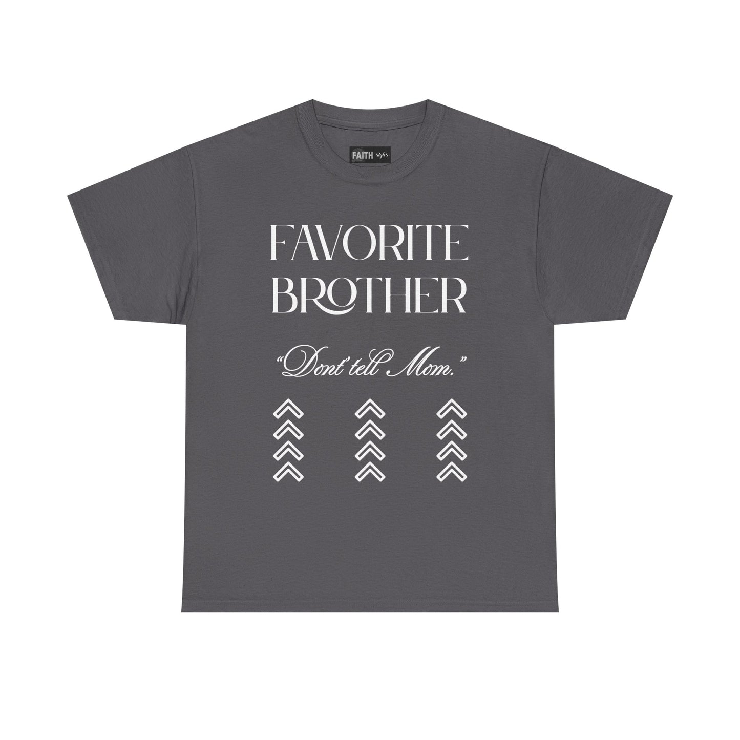 Favorite Brother Unisex Heavy Cotton Tee - Perfect Gift for Siblings, Casual Wear, Birthday, Family Reunion, Everyday Comfort