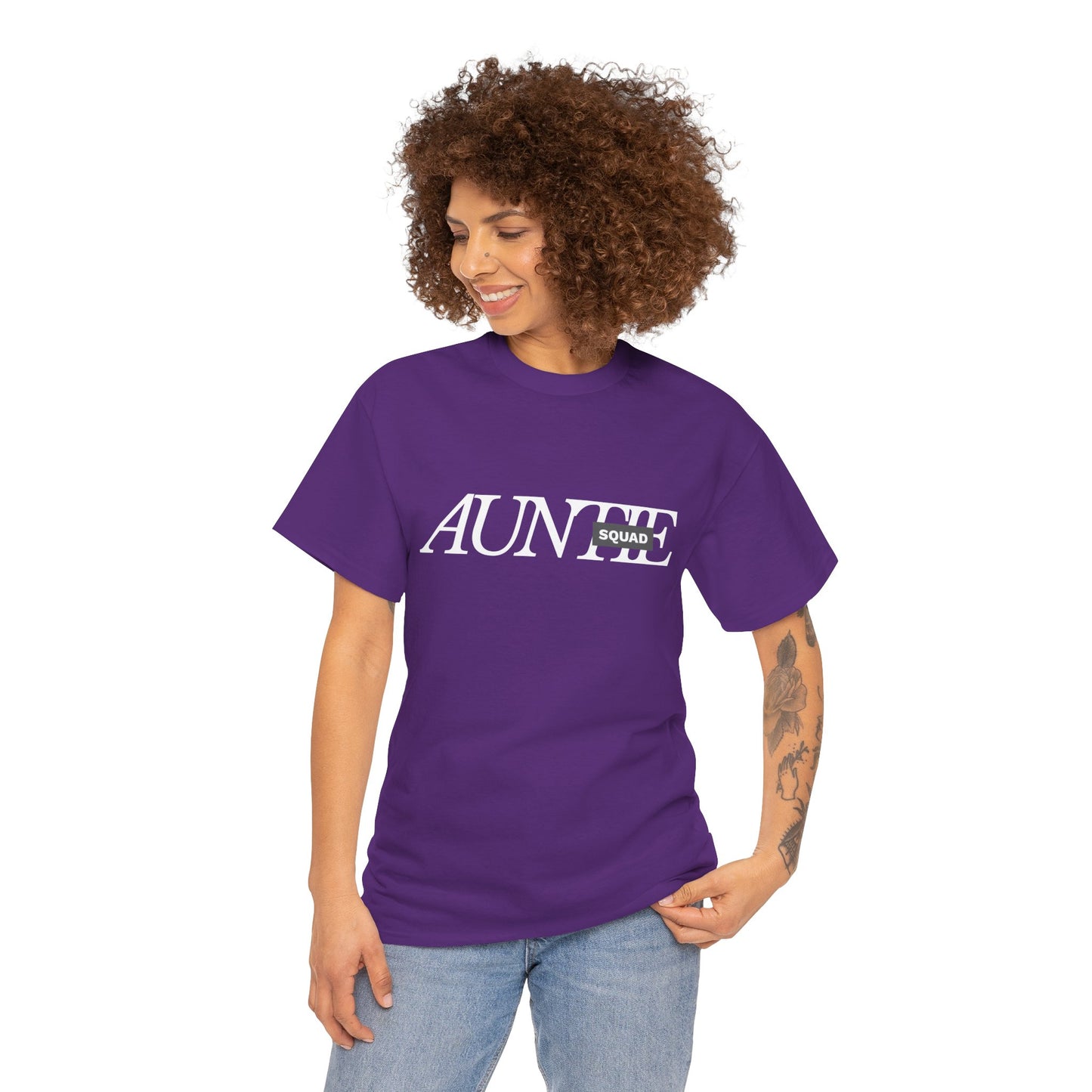 Auntie Squad Unisex Heavy Cotton Tee | Perfect Gift for Aunts | Family Reunion, Birthday, Mother's Day, Casual Wear, Everyday Comfort