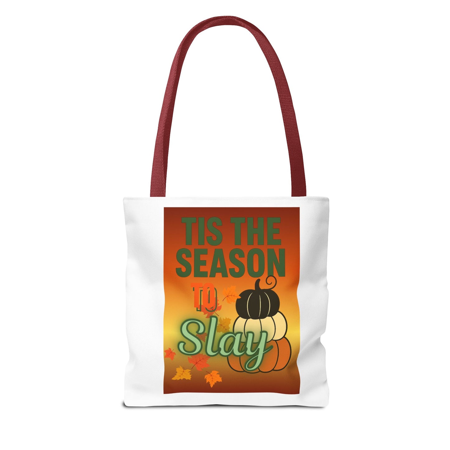 FaithStyles Seasonal Tote Bag: 'Tis the Season to Slay | Fall Shopping Bag, Halloween Tote, Autumn Handbag, Gift Bag, Eco-Friendly Tote