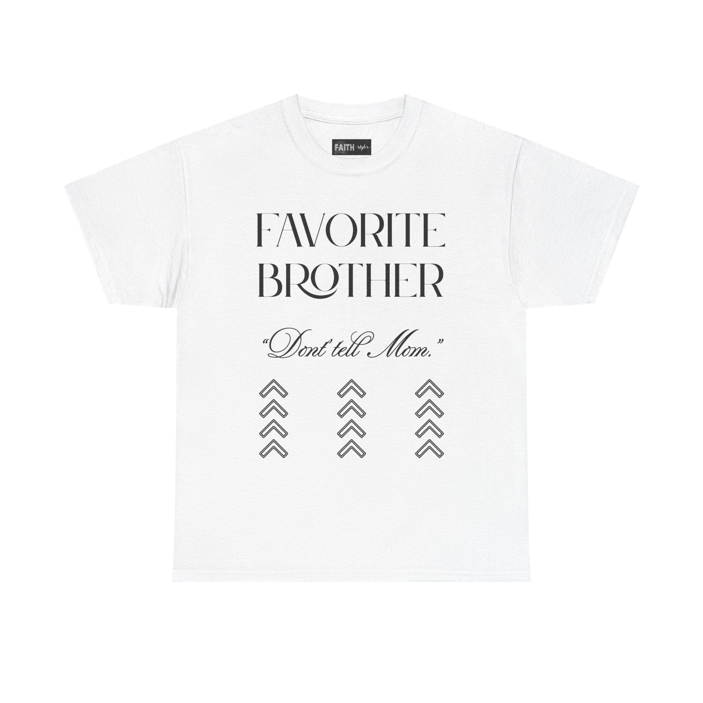 Favorite Brother Unisex Heavy Cotton Tee - Perfect Gift for Siblings, Casual Wear, Birthday, Family Reunion, Everyday Comfort