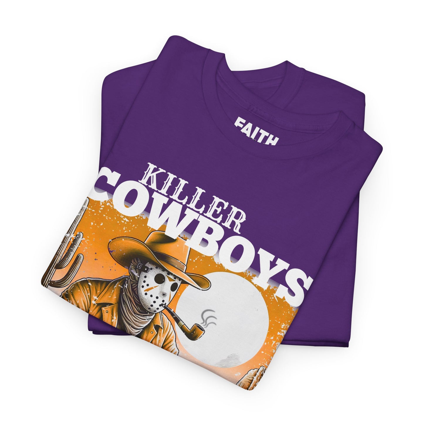 Killer Cowboys Graphic Tee, Unisex Heavy Cotton T-Shirt for Casual Wear, Cowboy Lover Gift, Western Occasion Apparel