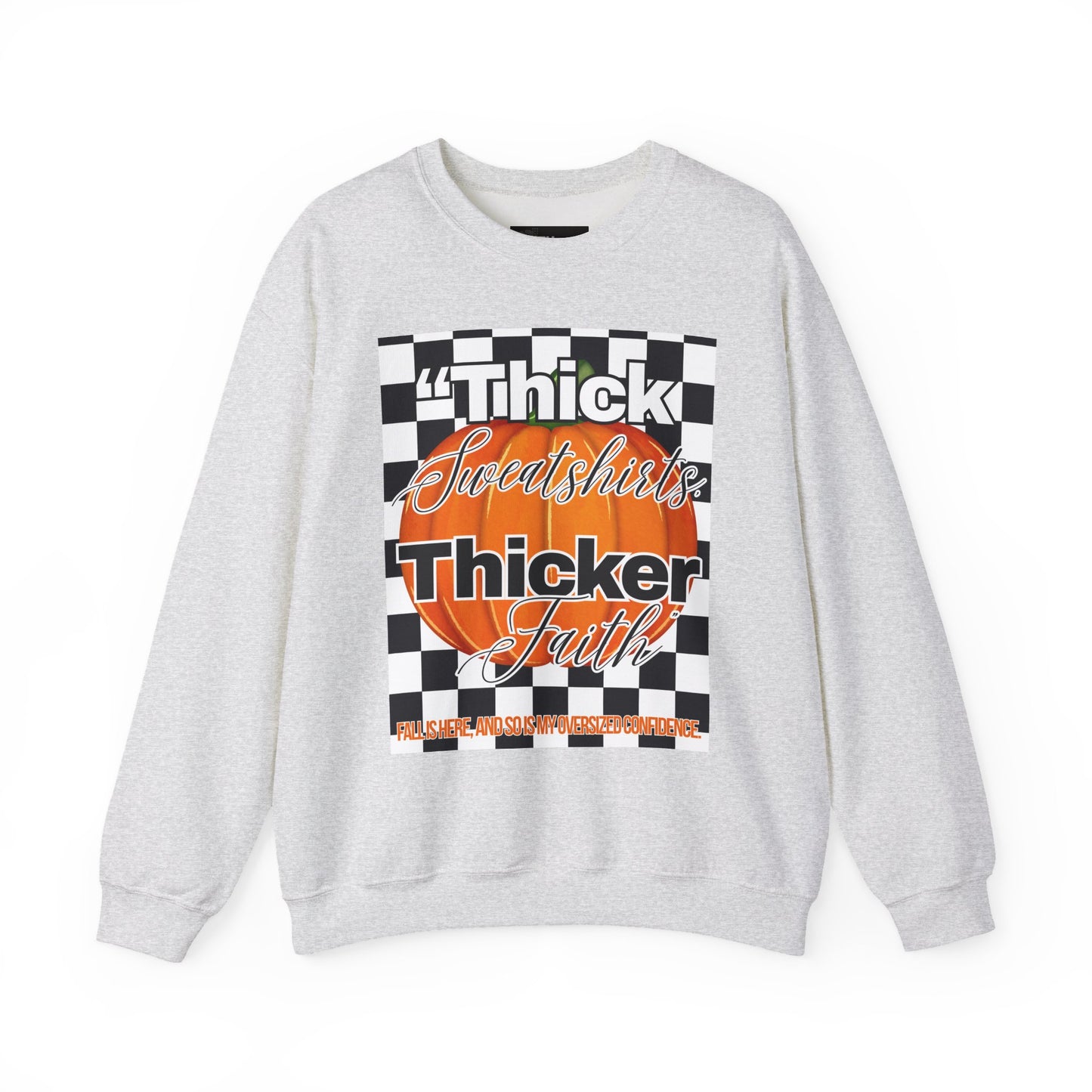 Pumpkin Faith Crewneck Sweatshirt, Unisex Graphic Sweatshirt, Thick Sweatshirt, Sports Apparel, Cozy Casual Wear
