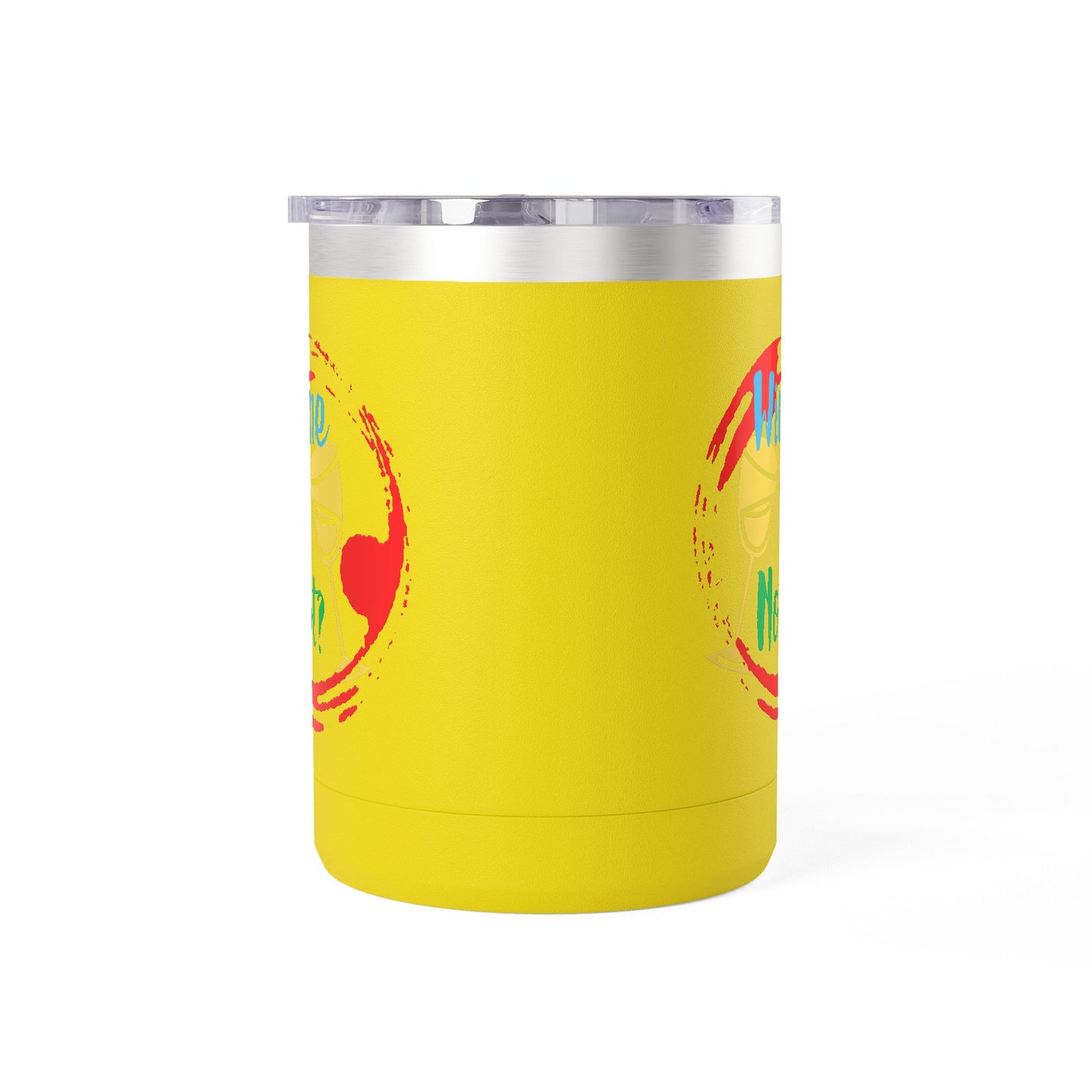 Colorful Wine & Coffee Tumbler – ‘Wine Not?’ Design for Easy Sips and Fun Vibes, Perfect for Gifting, Home, or Parties, 15oz