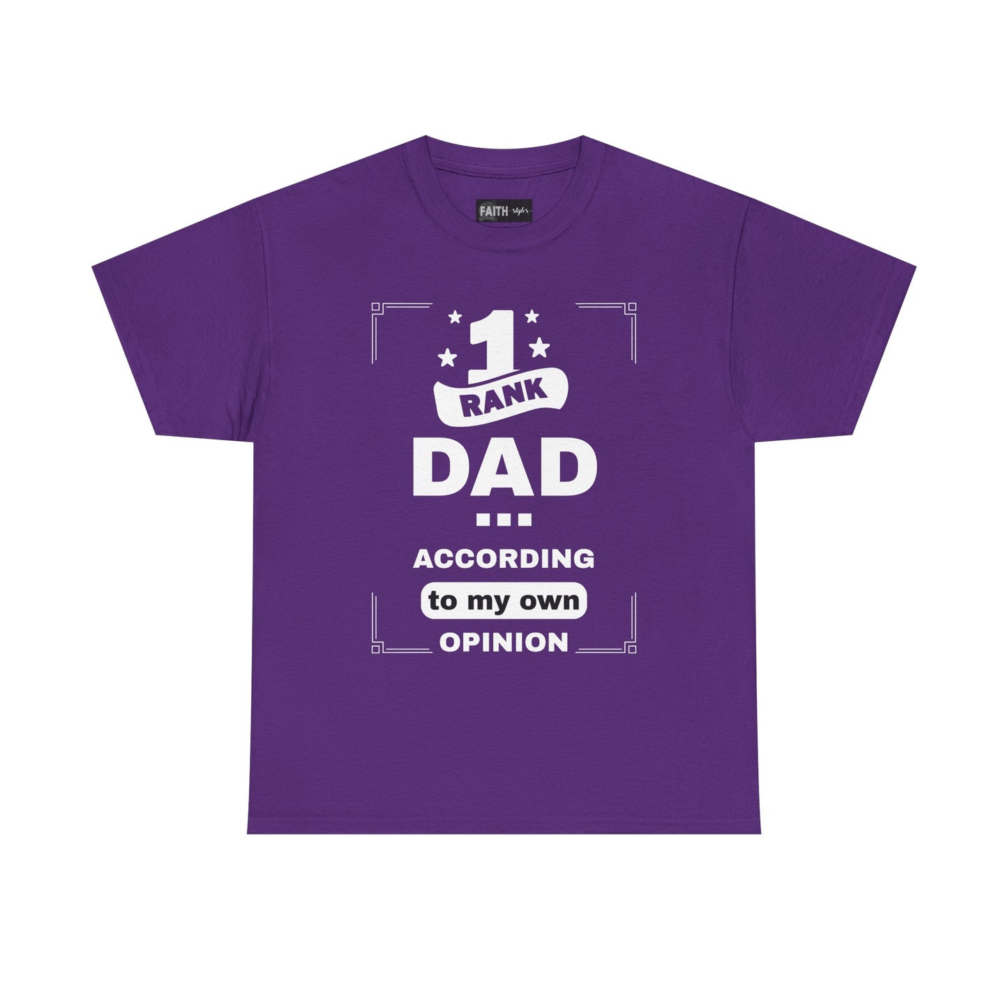 #1 Dad Unisex Heavy Cotton Tee - Perfect Gift for Father's Day, Birthday, or Family Celebrations, Casual Wear, Statement T-Shirt