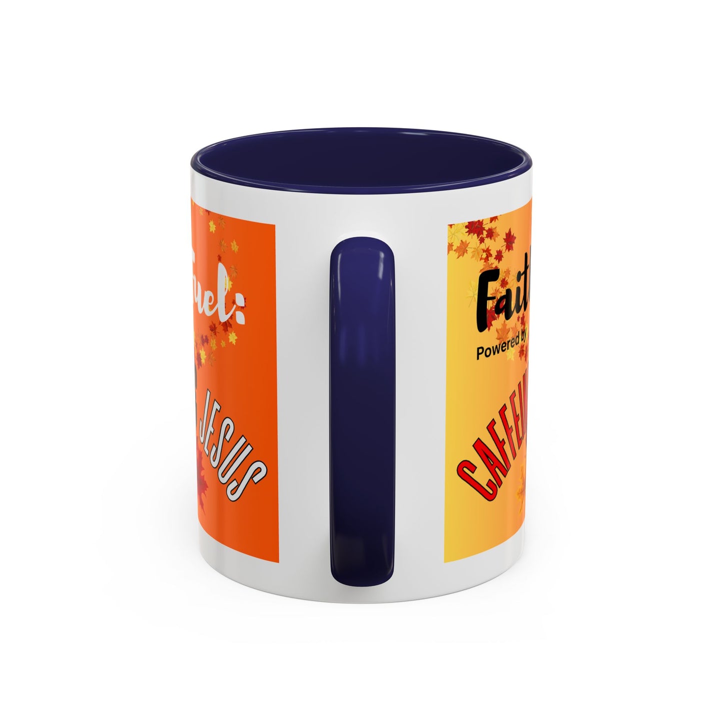 FaithFuel Caffeine & Jesus Mug - Fall Coffee Cup, Inspirational Gift, Autumn Decor, Home Office Supplies, Religious Mug
