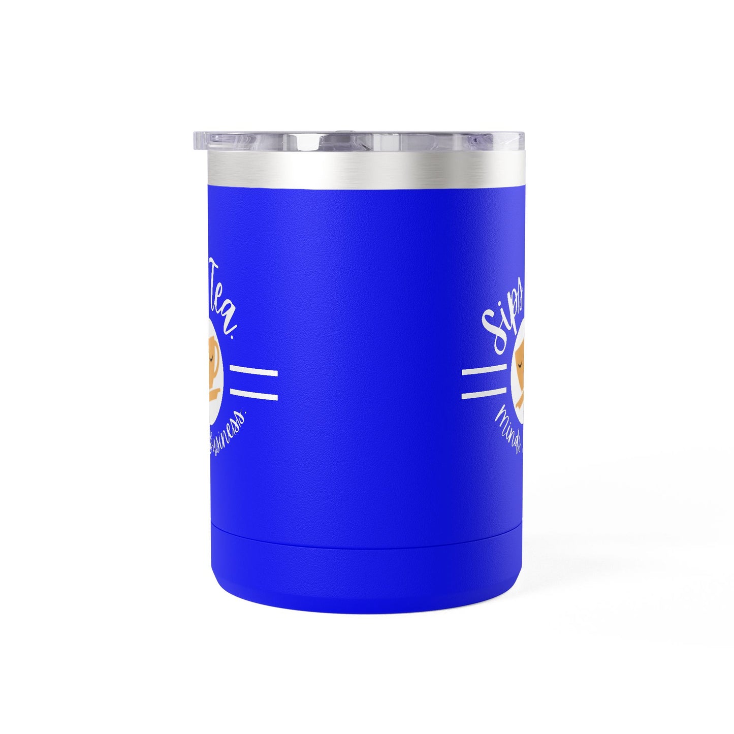 Coffee Lover's Tumbler with Sips Tea Design, Insulated Mug for Home, Travel, Gift for Coffee & Tea Lovers, Birthday, Office, Everyday Use