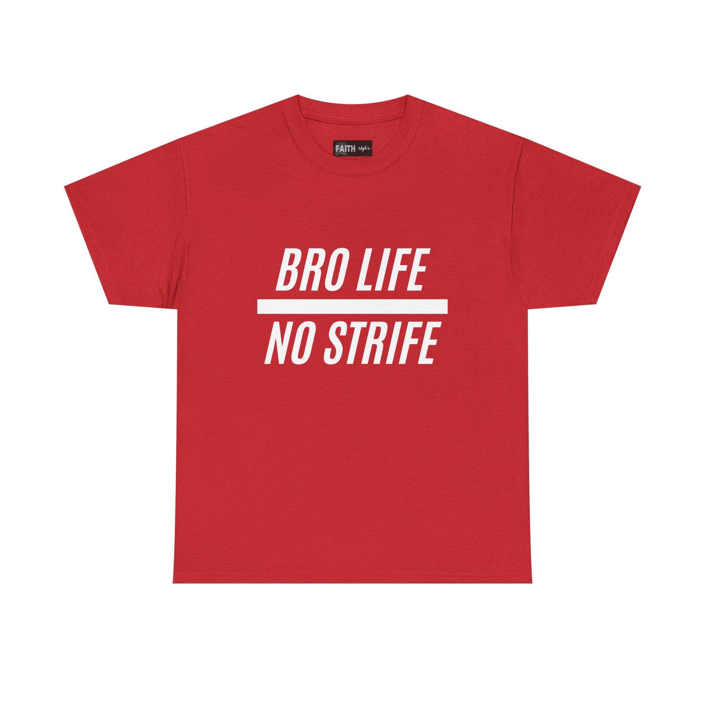 Bro Life Unisex Heavy Cotton Tee, Casual Graphic T-Shirt, Funny Gift for Friends, Everyday Wear, Brotherhood Apparel, Birthday Gift