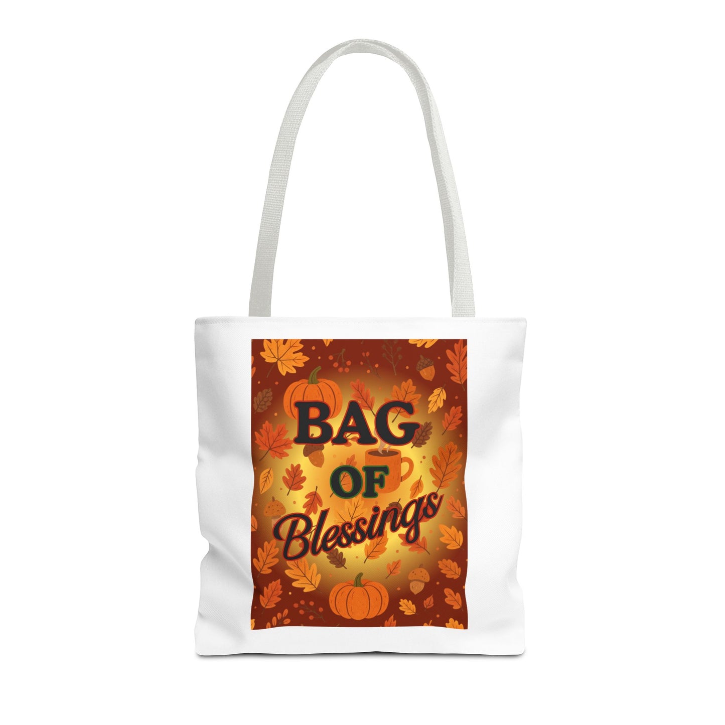 Autumn Blessings Tote Bag, Fall Tote for Shopping, Thanksgiving Gift Bag, Seasonal Carrier, Eco-Friendly Reusable Tote