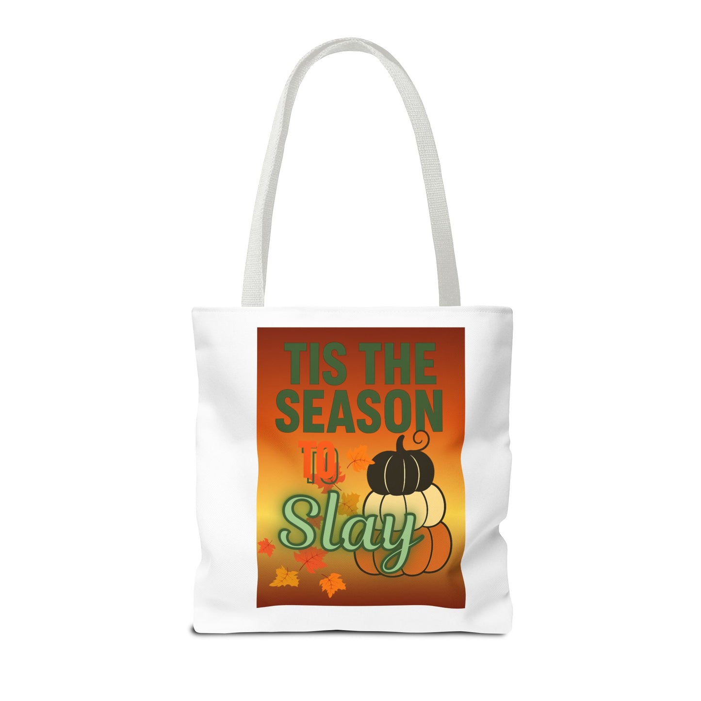 FaithStyles Seasonal Tote Bag: 'Tis the Season to Slay | Fall Shopping Bag, Halloween Tote, Autumn Handbag, Gift Bag, Eco-Friendly Tote