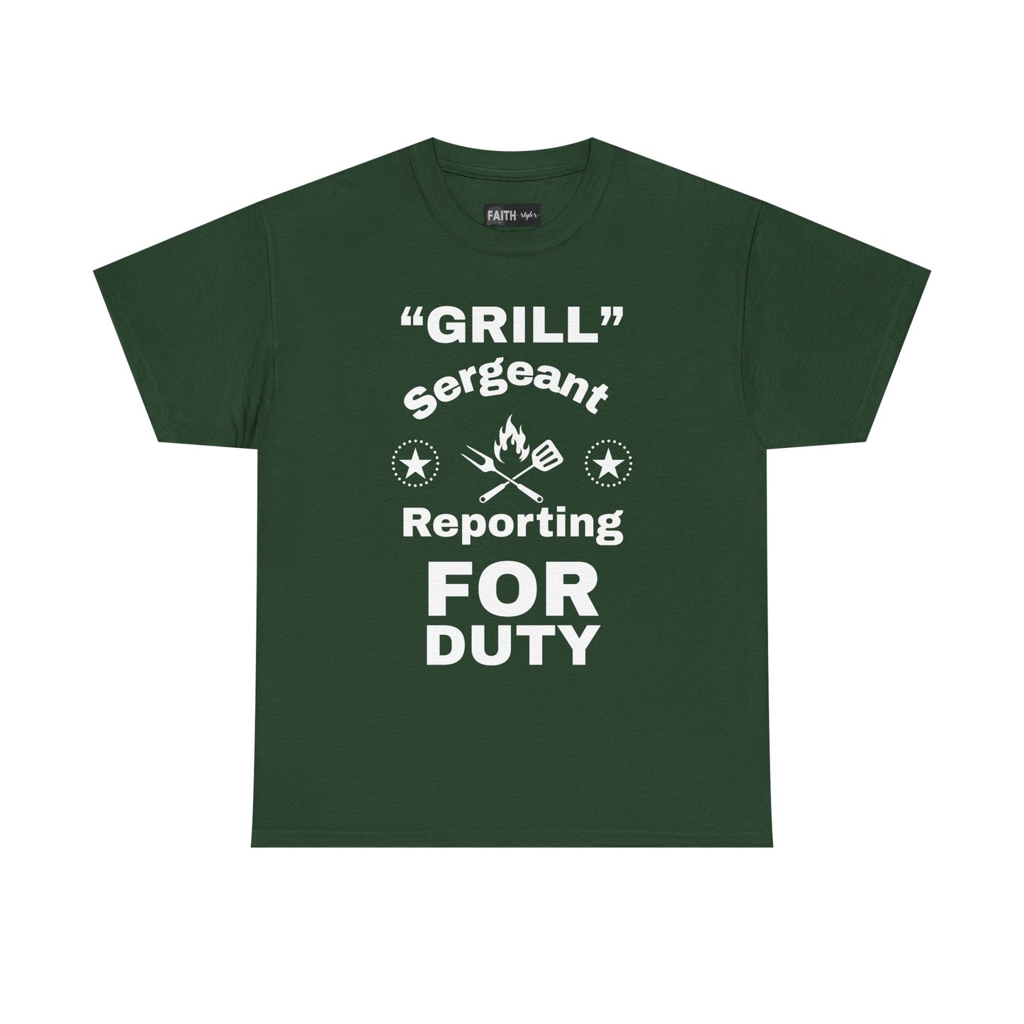 Grill Sergeant Tee - Perfect for BBQs, Father's Day Gift, Unisex Cotton T-Shirt, Outdoor Parties, Cooking Enthusiasts