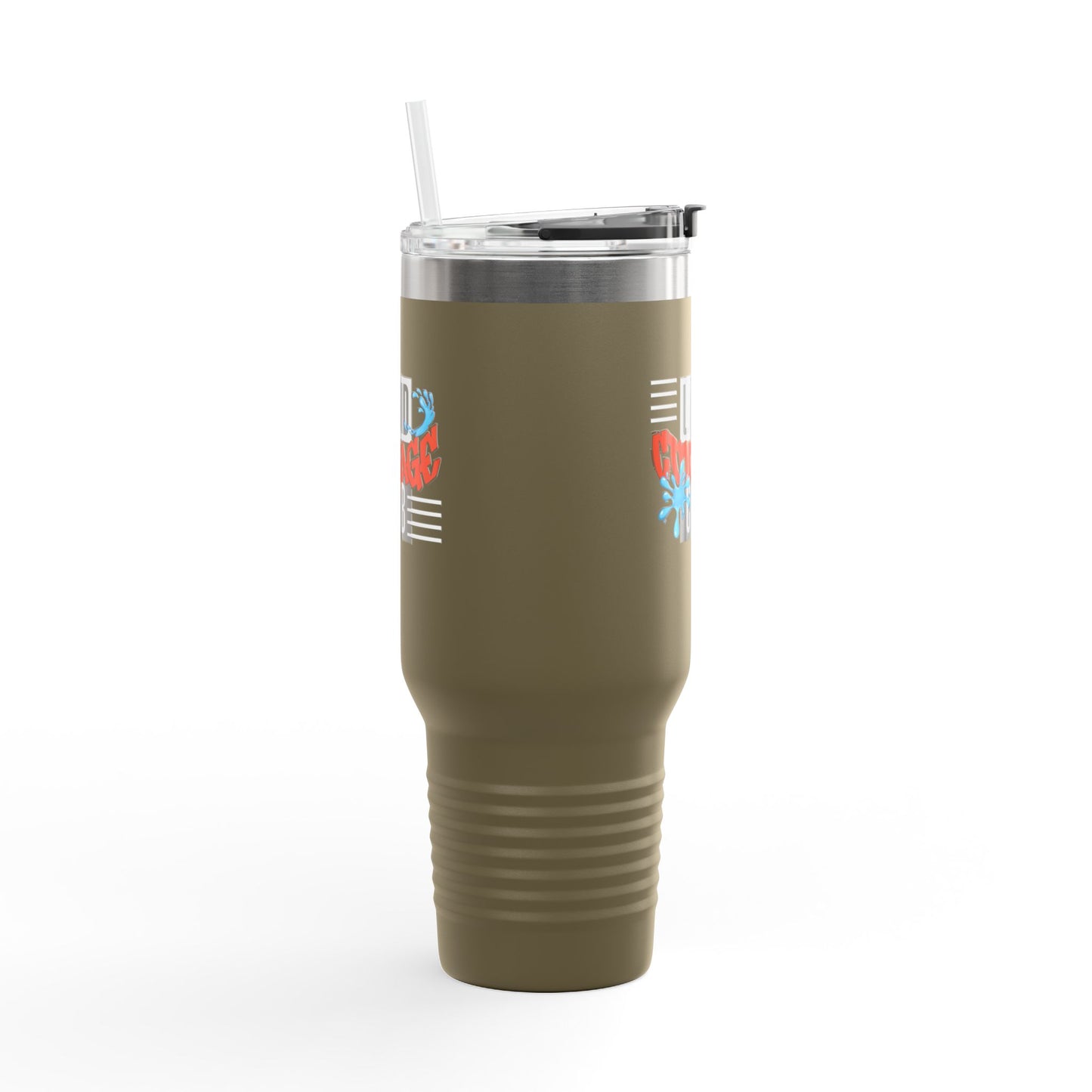 Liquid Courage Insulated Travel Mug | 40oz Travel Cup, Unique Camping Gift, Motivational Coffee Cup, Adventure Drinkware, Outdoor Mug