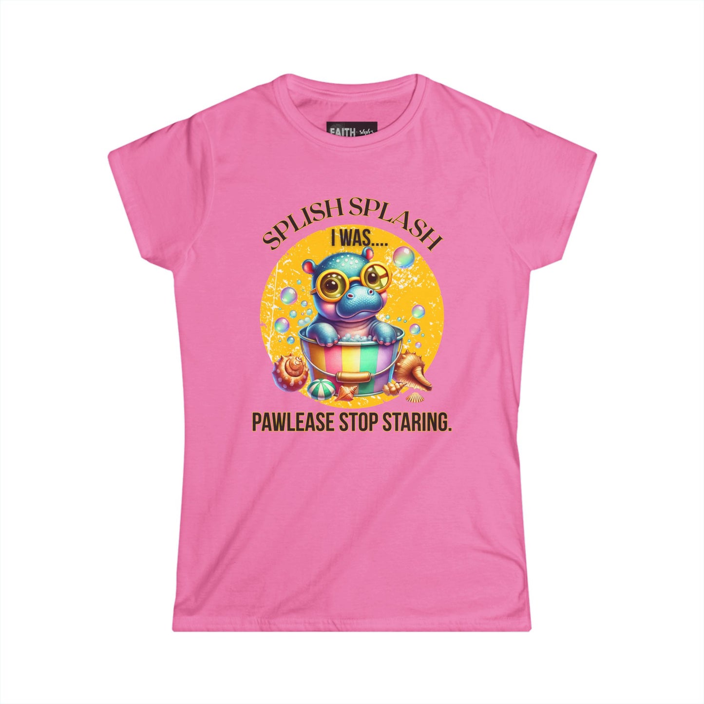 Playful Frog Tee - "SPLISH SPLASH I WAS... PAWLEASE STOP STARING" - Fun Graphic Shirt, Gift for Frog Lovers, Cute Casual Wear