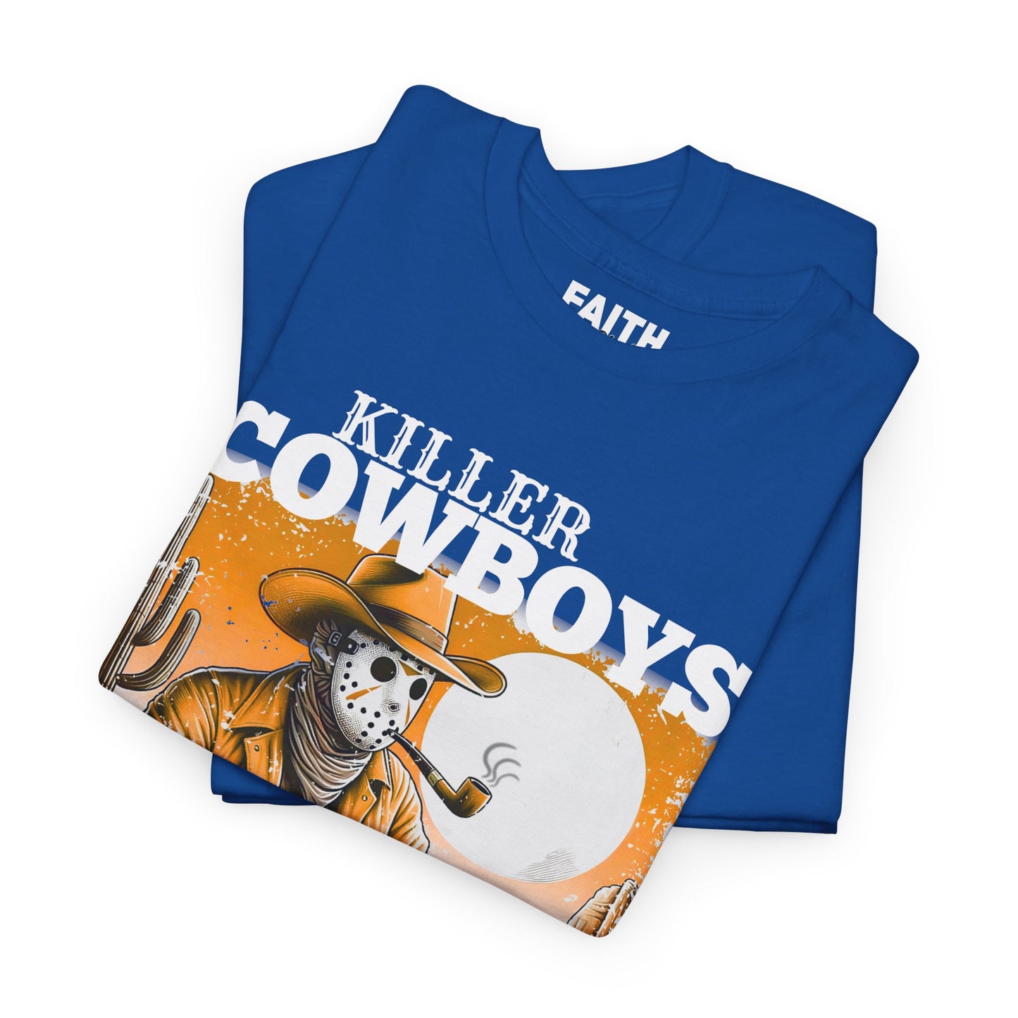 Killer Cowboys Graphic Tee, Unisex Heavy Cotton T-Shirt for Casual Wear, Cowboy Lover Gift, Western Occasion Apparel