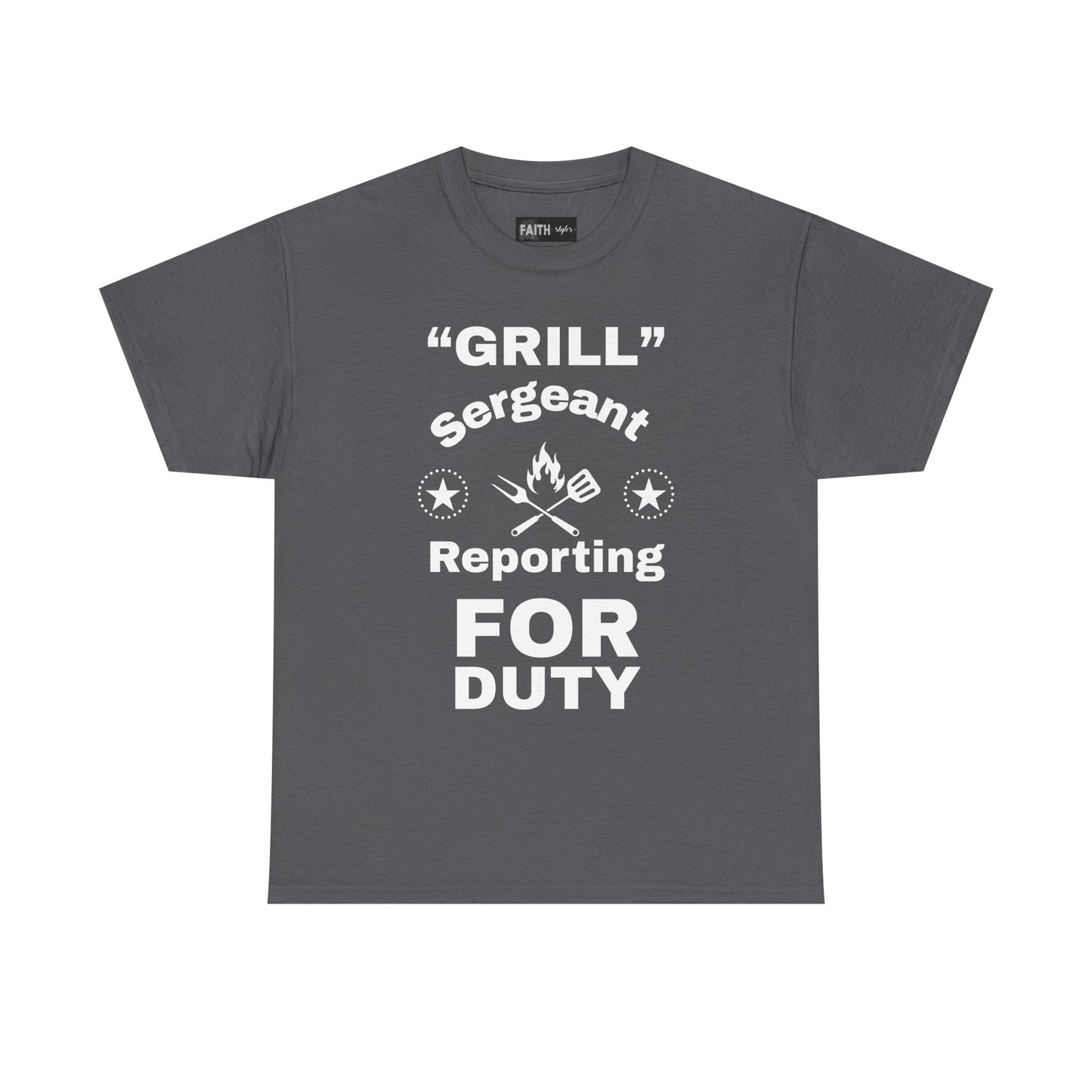 Grill Sergeant Tee - Perfect for BBQs, Father's Day Gift, Unisex Cotton T-Shirt, Outdoor Parties, Cooking Enthusiasts