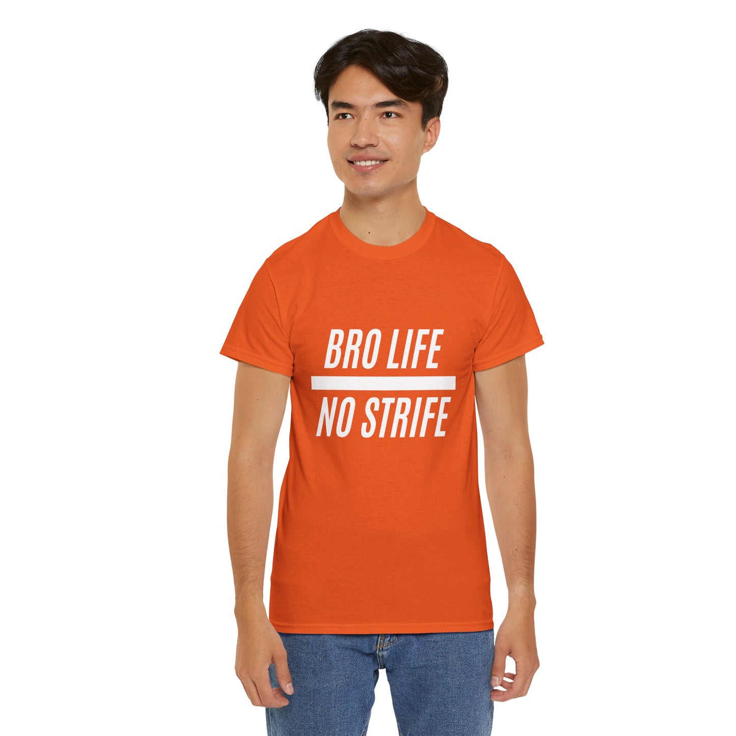 Bro Life Unisex Heavy Cotton Tee, Casual Graphic T-Shirt, Funny Gift for Friends, Everyday Wear, Brotherhood Apparel, Birthday Gift