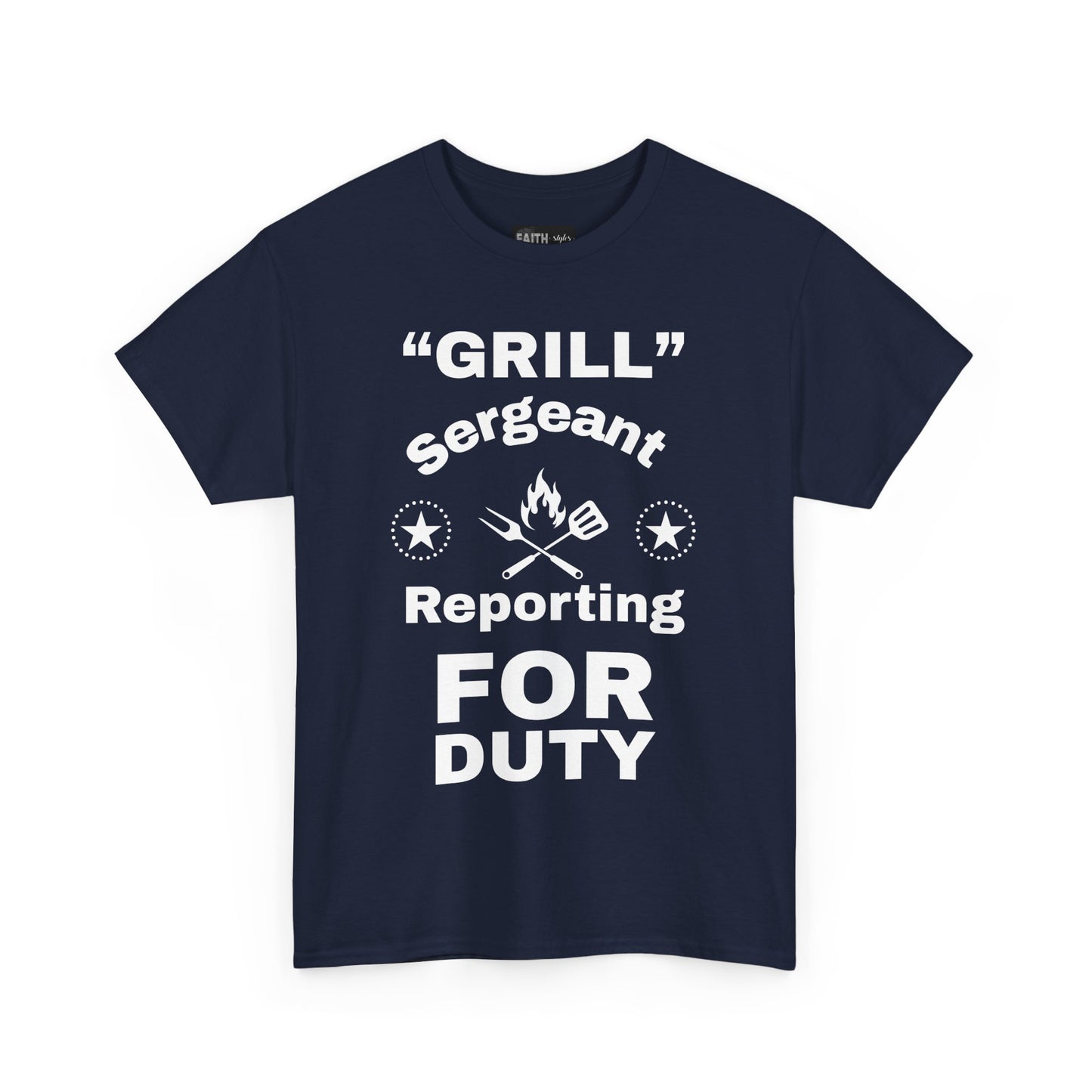 Grill Sergeant Tee - Perfect for BBQs, Father's Day Gift, Unisex Cotton T-Shirt, Outdoor Parties, Cooking Enthusiasts