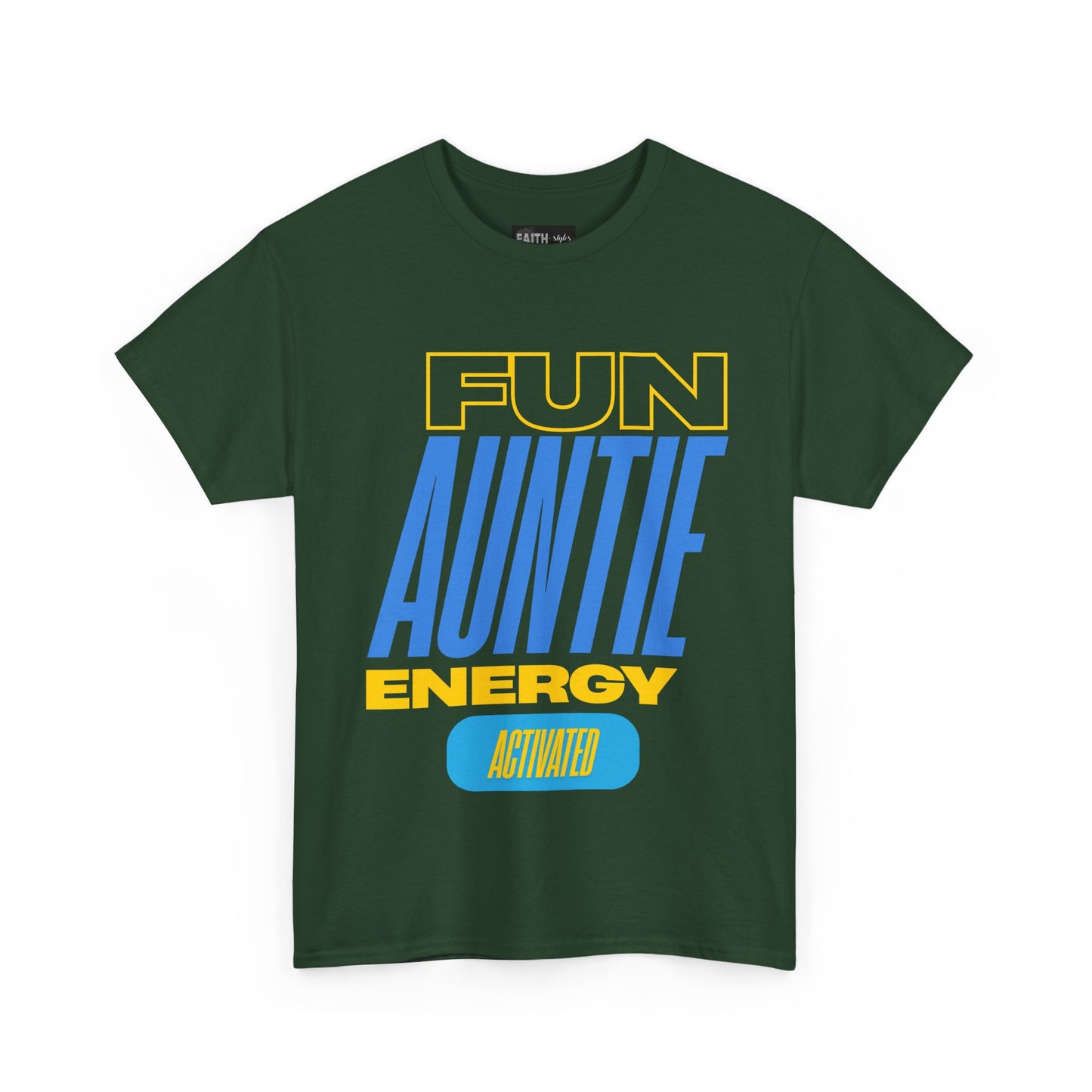 Fun Auntie Energy Activated Tee - Perfect Gift for Cool Aunts, Casual Wear, Gifting, Family Celebrations, Aunt's Day