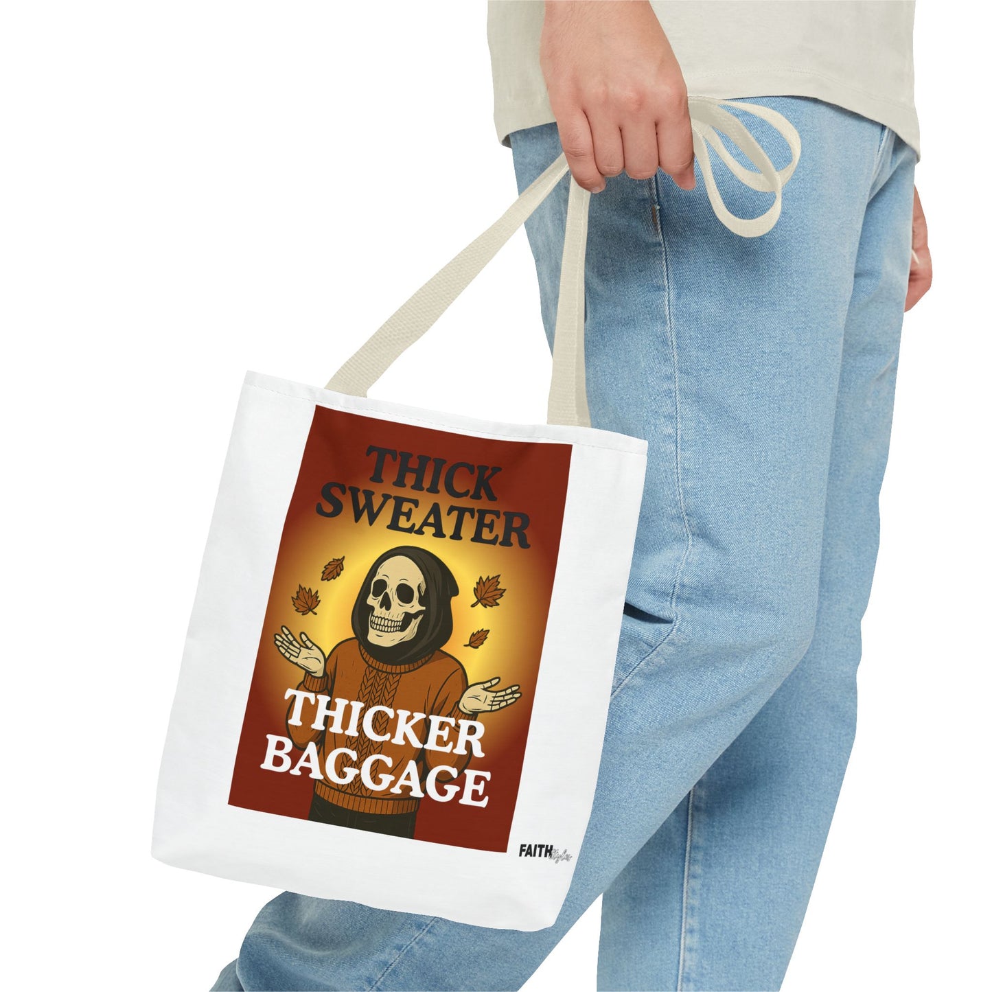 FaithStyles Fall-Themed Thicker Baggage Tote Bag, Halloween, Autumn Vibes, Eco-Friendly Gift, Spooky Baggage, Seasonal Carryall, Shopping Bag, Casual Style