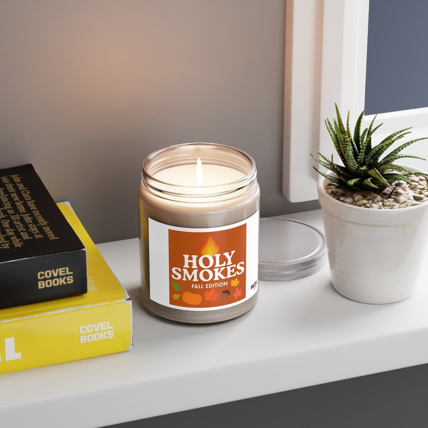 FaithStyles Holy Smokes Fall Edition Scented Soy Candle - Cozy Home Decor, Autumn Gift, Thanksgiving Candle, Fall Aromatherapy, Seasonal Fragrance