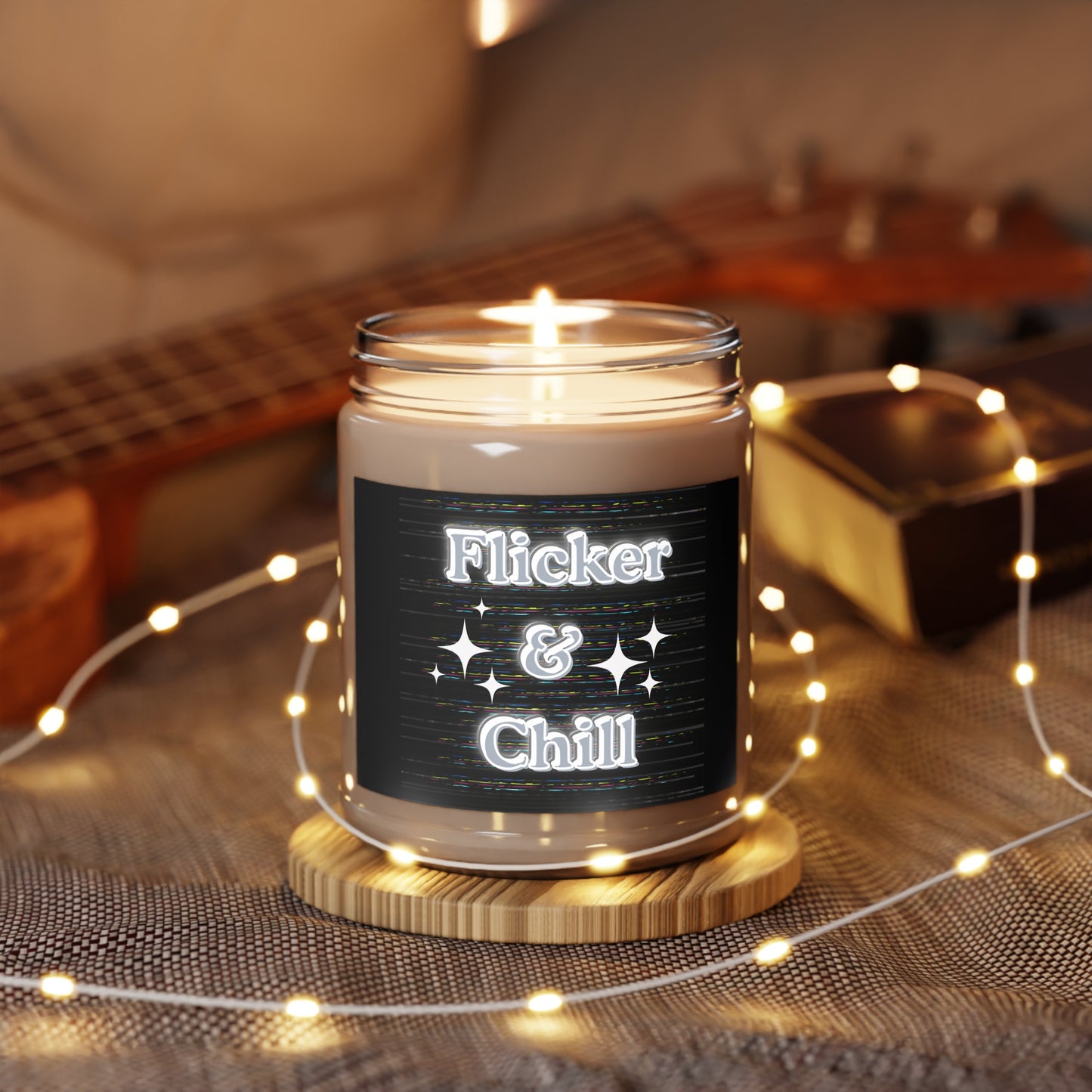 Scented Soy Candle - Flicker & Chill, Aromatherapy Gift, Home Decor, Relaxation, Self-Care, Cozy Vibes, Unique Fragrance