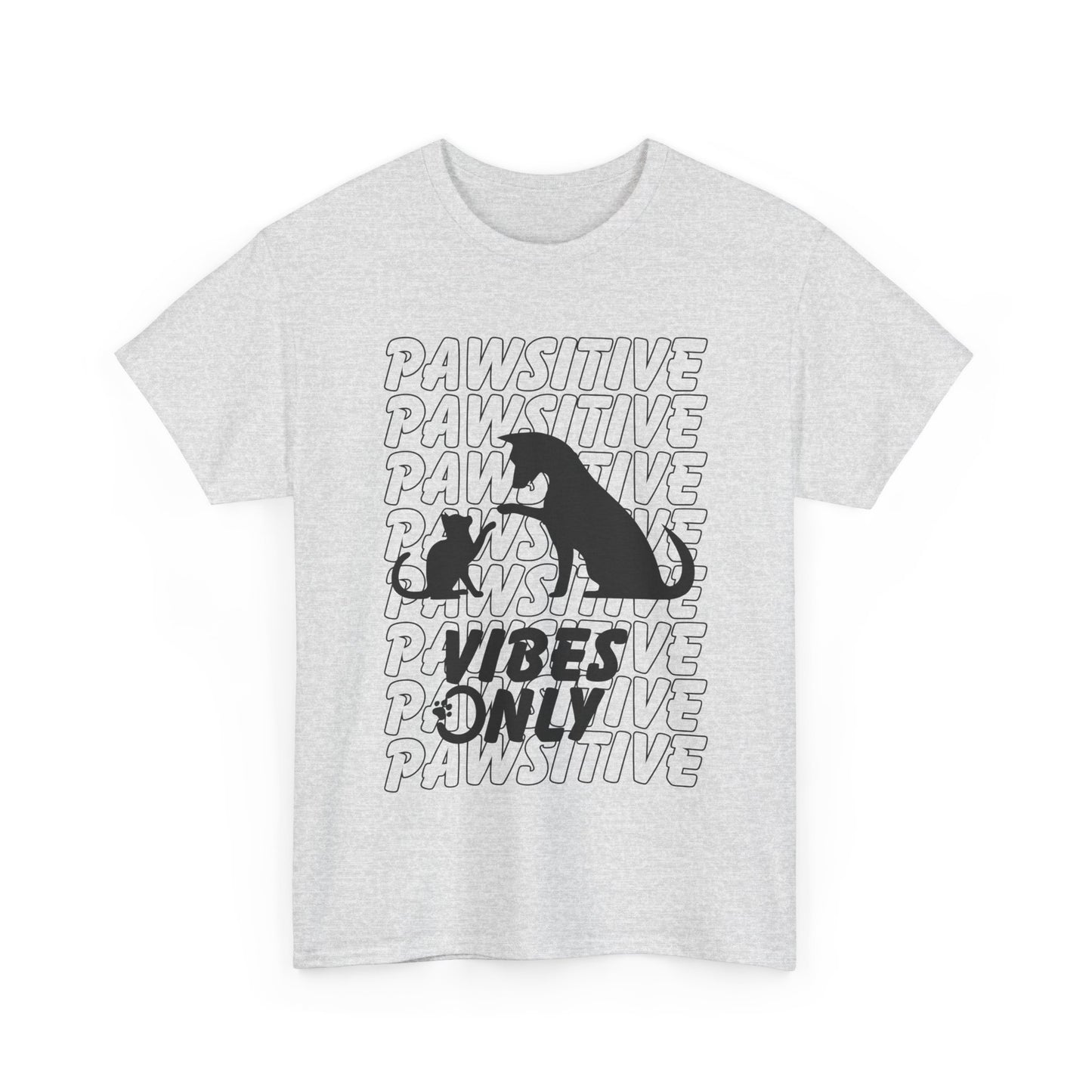 "Pawsitive Vibes Only" Unisex Heavy Cotton T-shirt