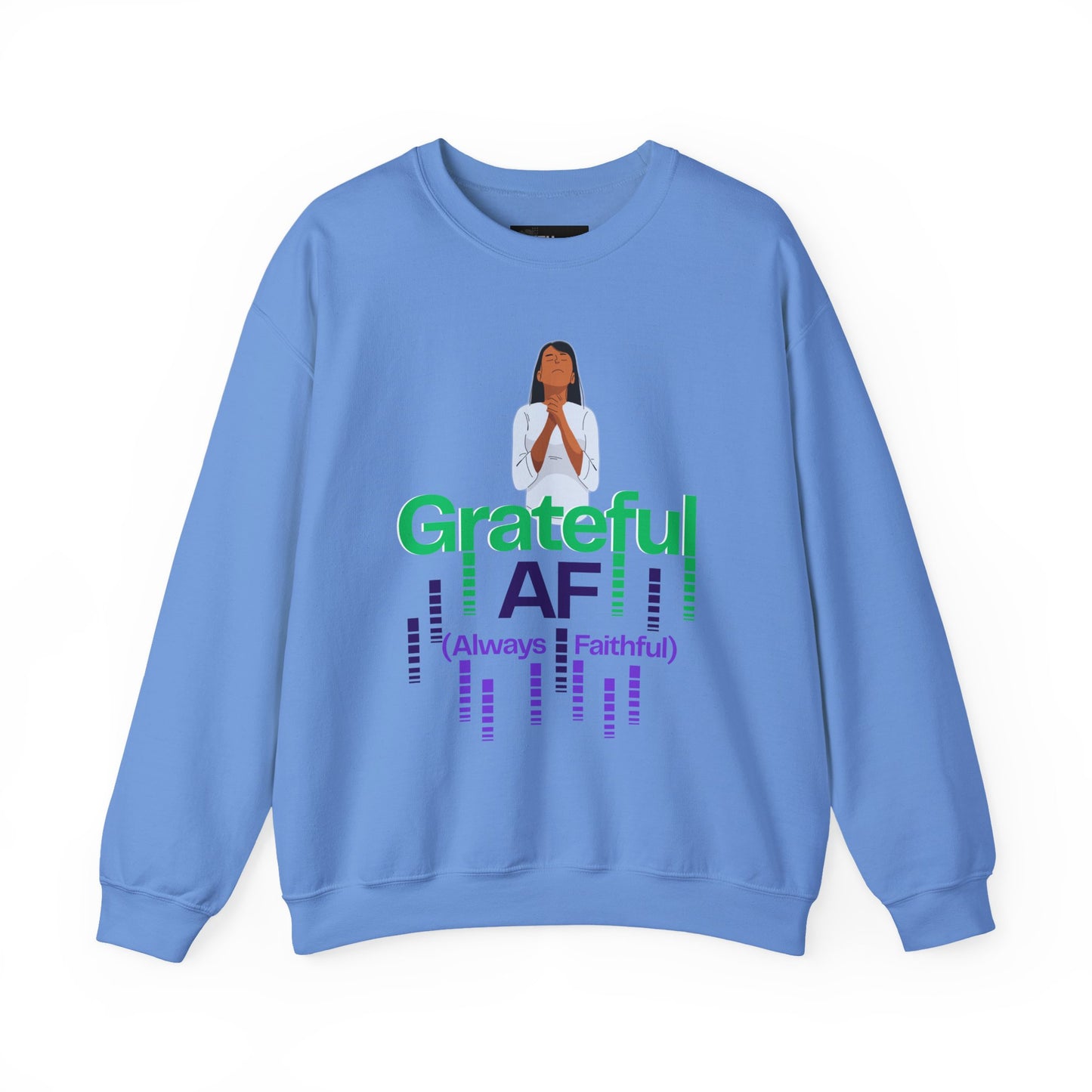 Women Grateful AF Crewneck Sweatshirt | Cozy Unisex Pullover for Thanksgiving, Gifts, and Everyday Wear