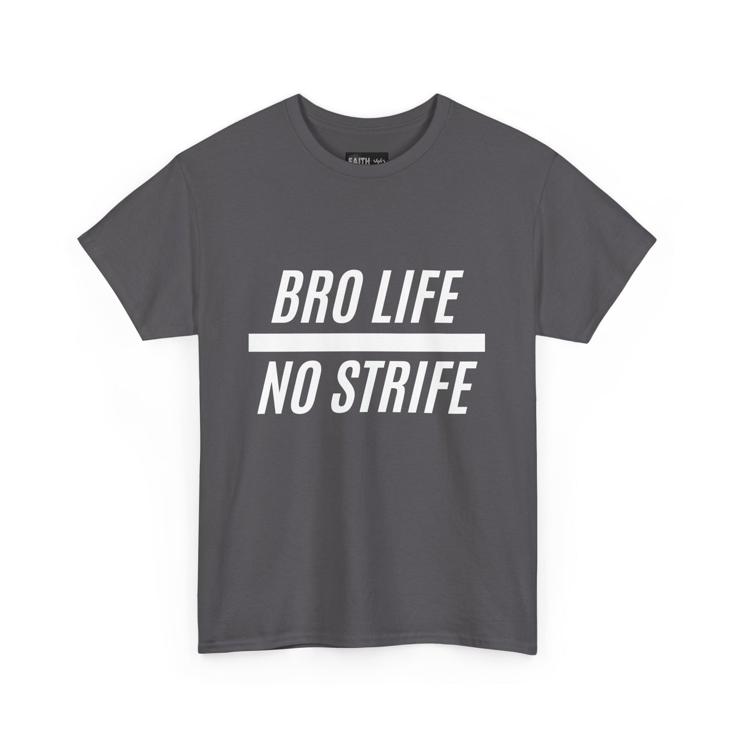 Bro Life Unisex Heavy Cotton Tee, Casual Graphic T-Shirt, Funny Gift for Friends, Everyday Wear, Brotherhood Apparel, Birthday Gift