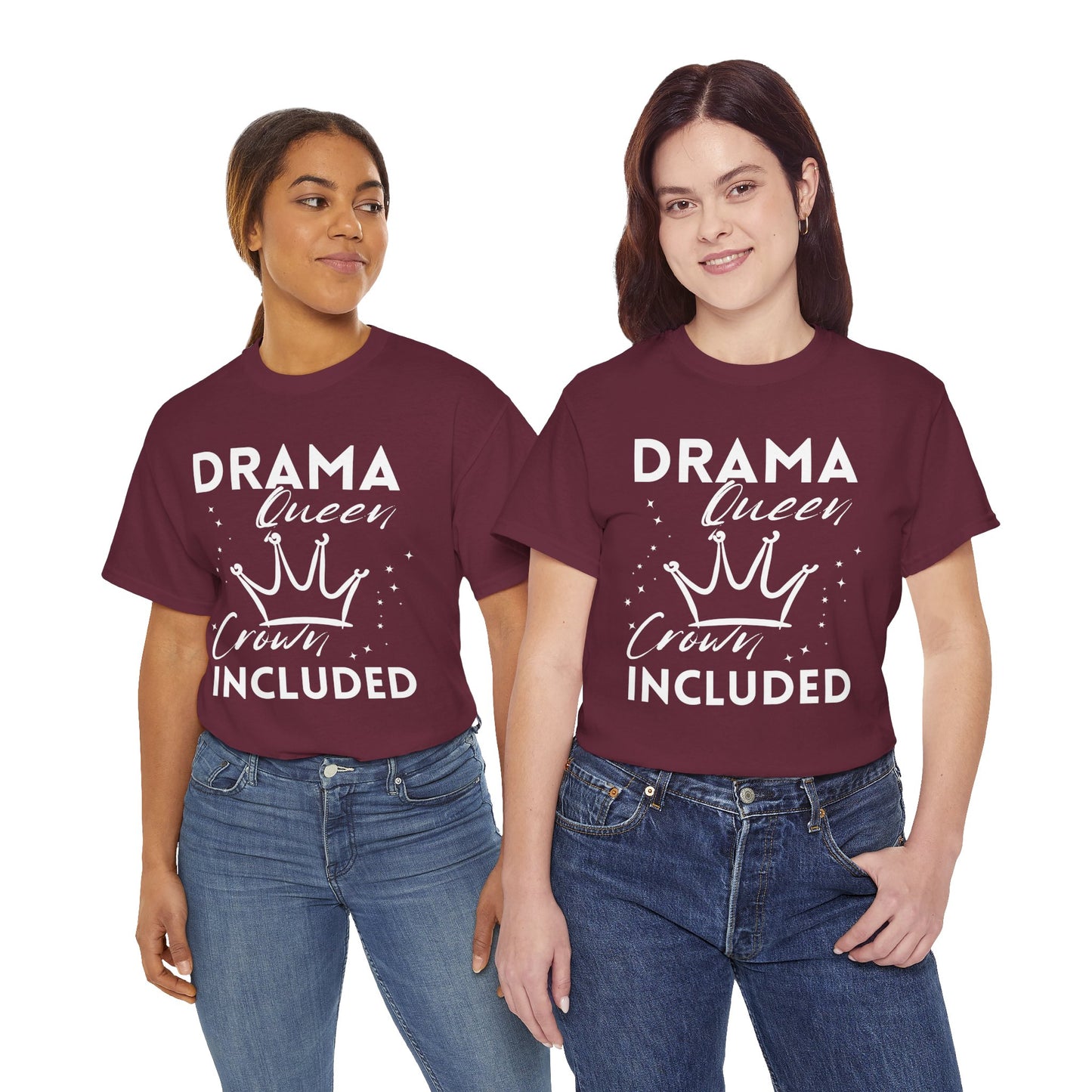 Drama Queen Cotton Tee - Empowering T-Shirt, Gift for Her, Casual Wear, Birthday Celebration, Statement Top