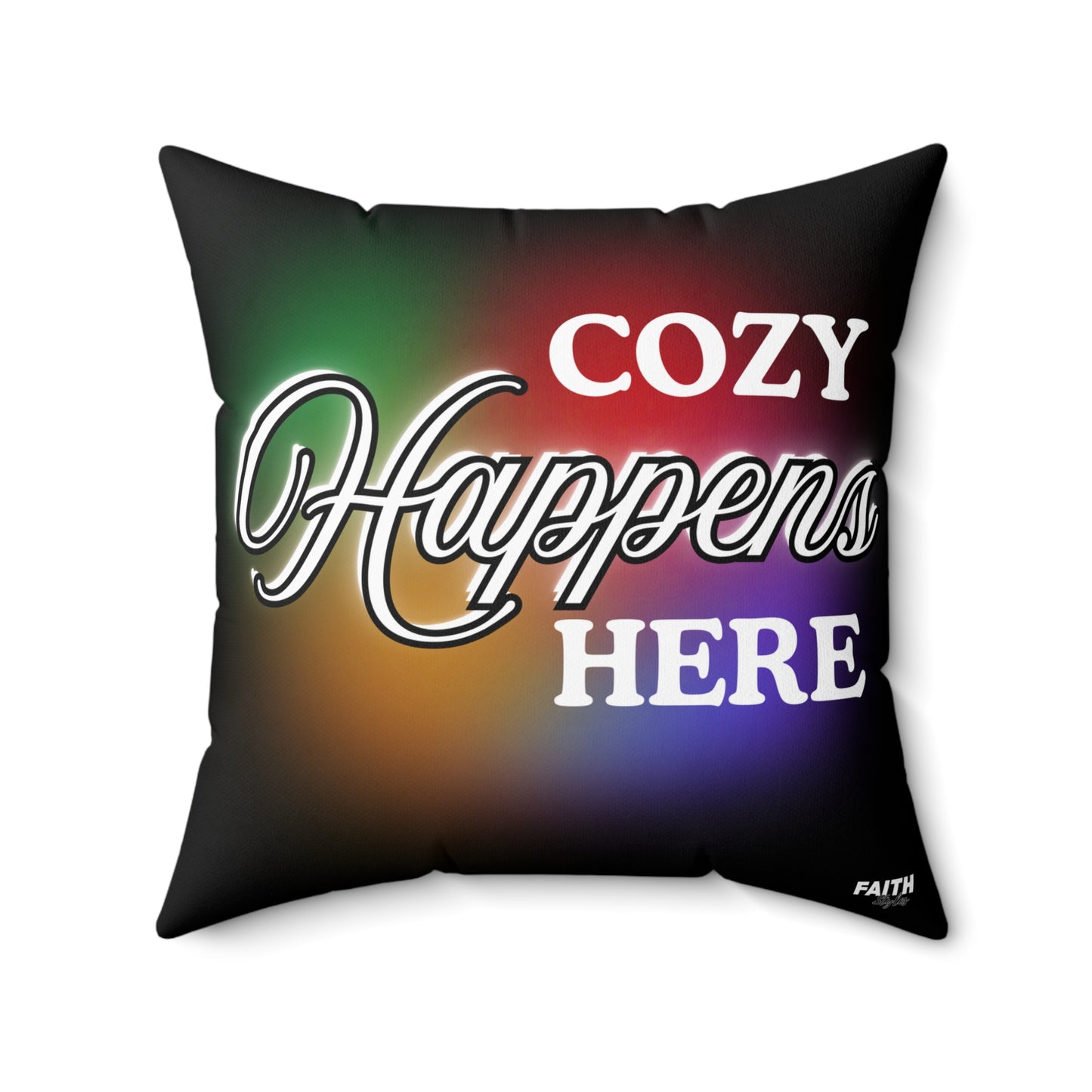 FaithStyles Cozy Decorative Pillow, Home Decor Accent, Gift for Friends, Living Room Cushion, Cozy Moments, Modern Home Style