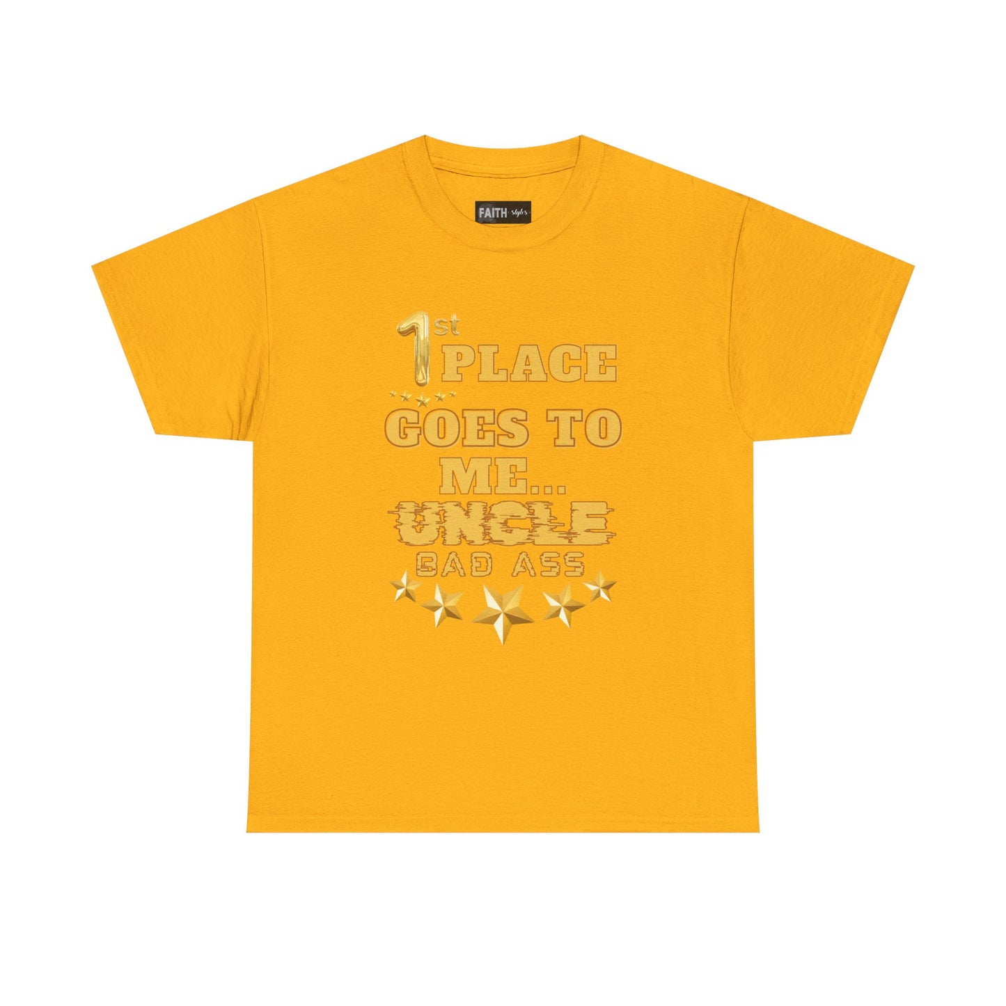1st Place Uncle Badass Tee | Funny Gift for Uncle, Unisex Cotton Shirt, Family Reunion, Birthday Celebration, Casual Wear