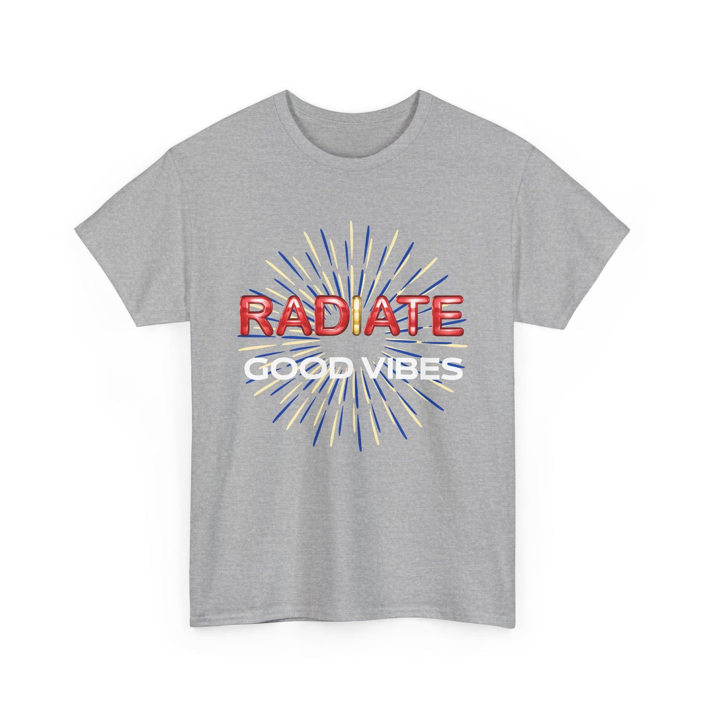 Radiate Unisex Heavy Cotton Tee - Positive Vibe Shirt, Gift for Friends, Motivational Apparel, Casual Wear, Everyday Comfort