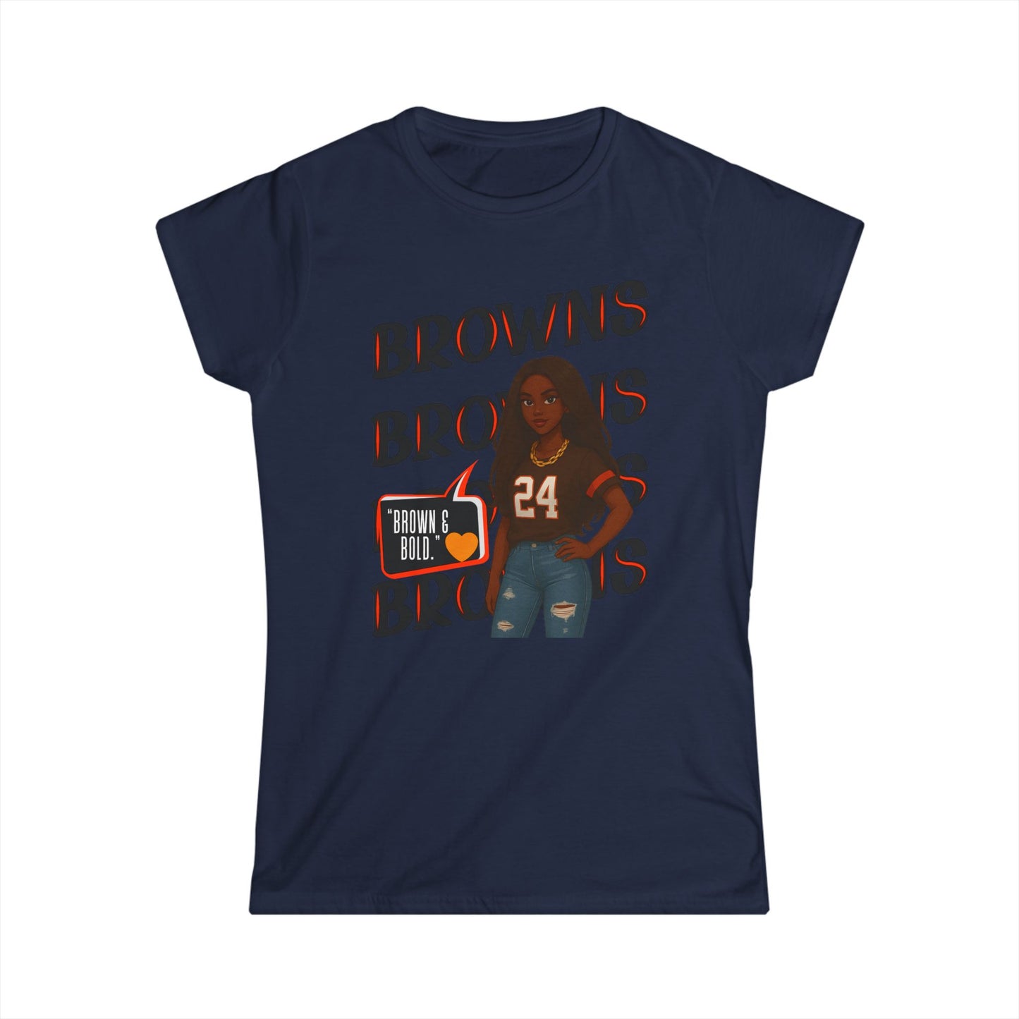 Cleveland Browns Women’s Tee, Football Fan Shirt, Game Day Top, Sportswear for Her, NFL Gift for Her