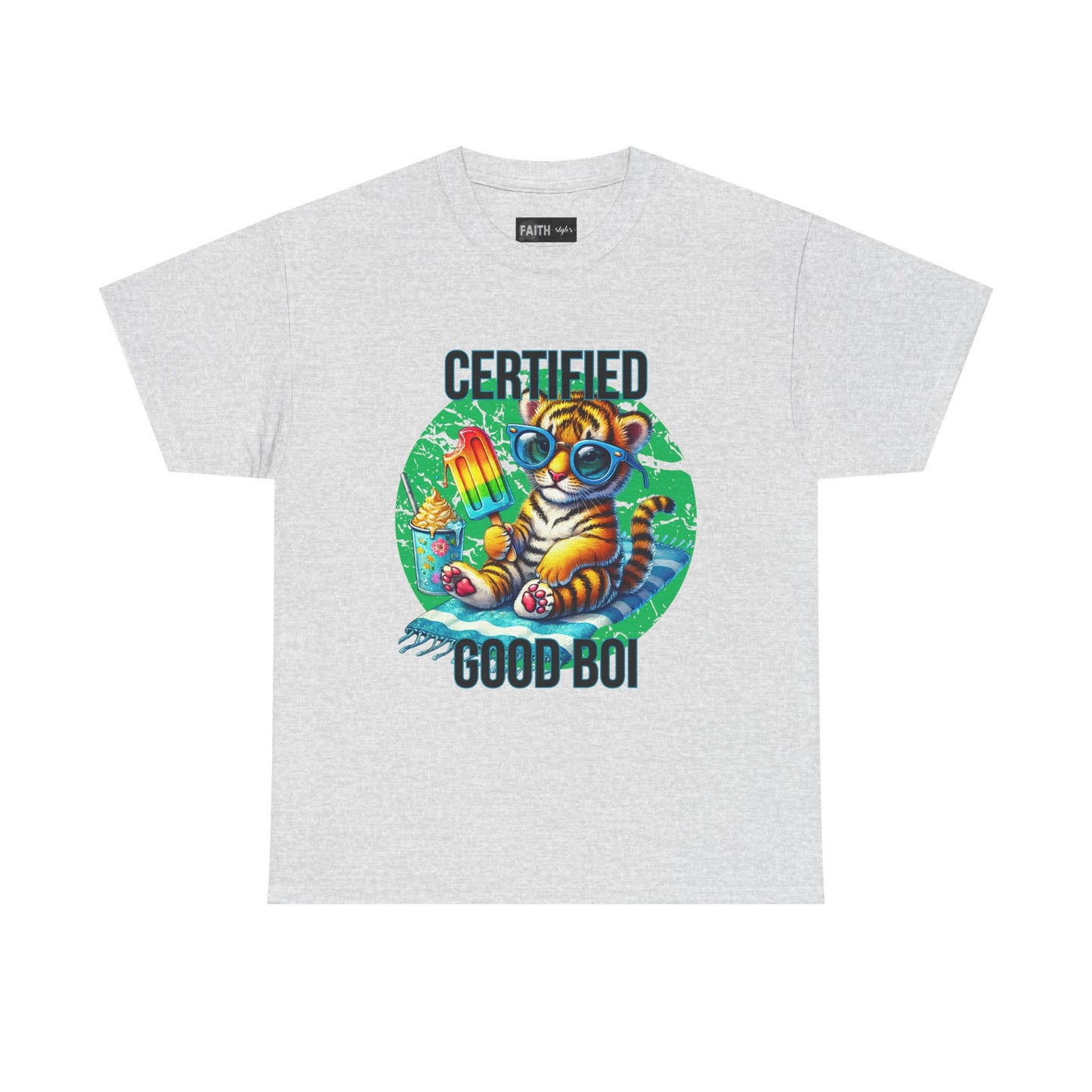 Certified Good Boi Unisex Heavy Cotton Tee, Animal Lover Tee, Cute Pet Shirt, Fun Graphic T-Shirt, Gift for Pet Owners, Casual Wear