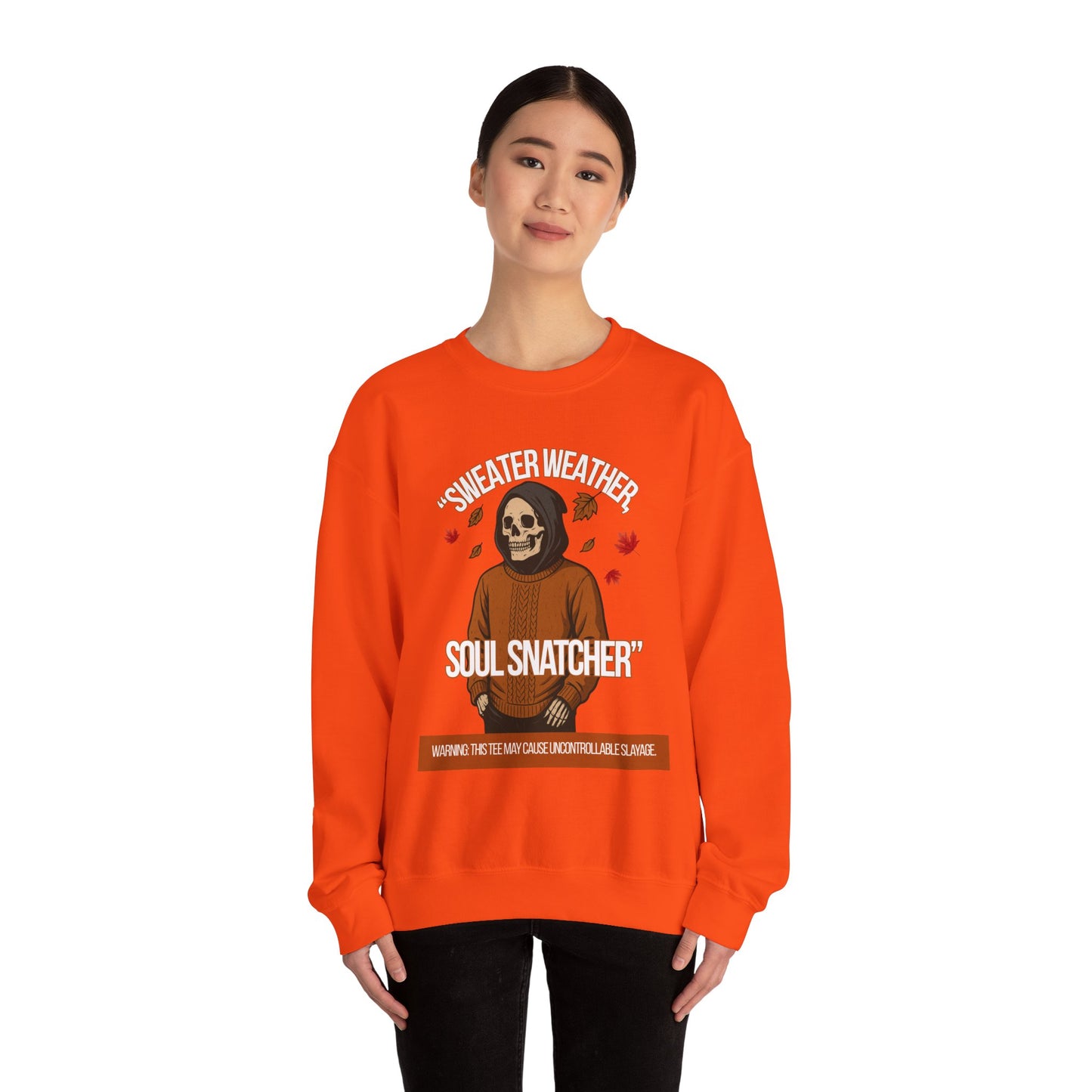 Soul Snatcher Crewneck Sweatshirt - Cozy Unisex Fall Apparel, Halloween Gift, Casual Streetwear, Autumn Fashion, Comfy Sweater