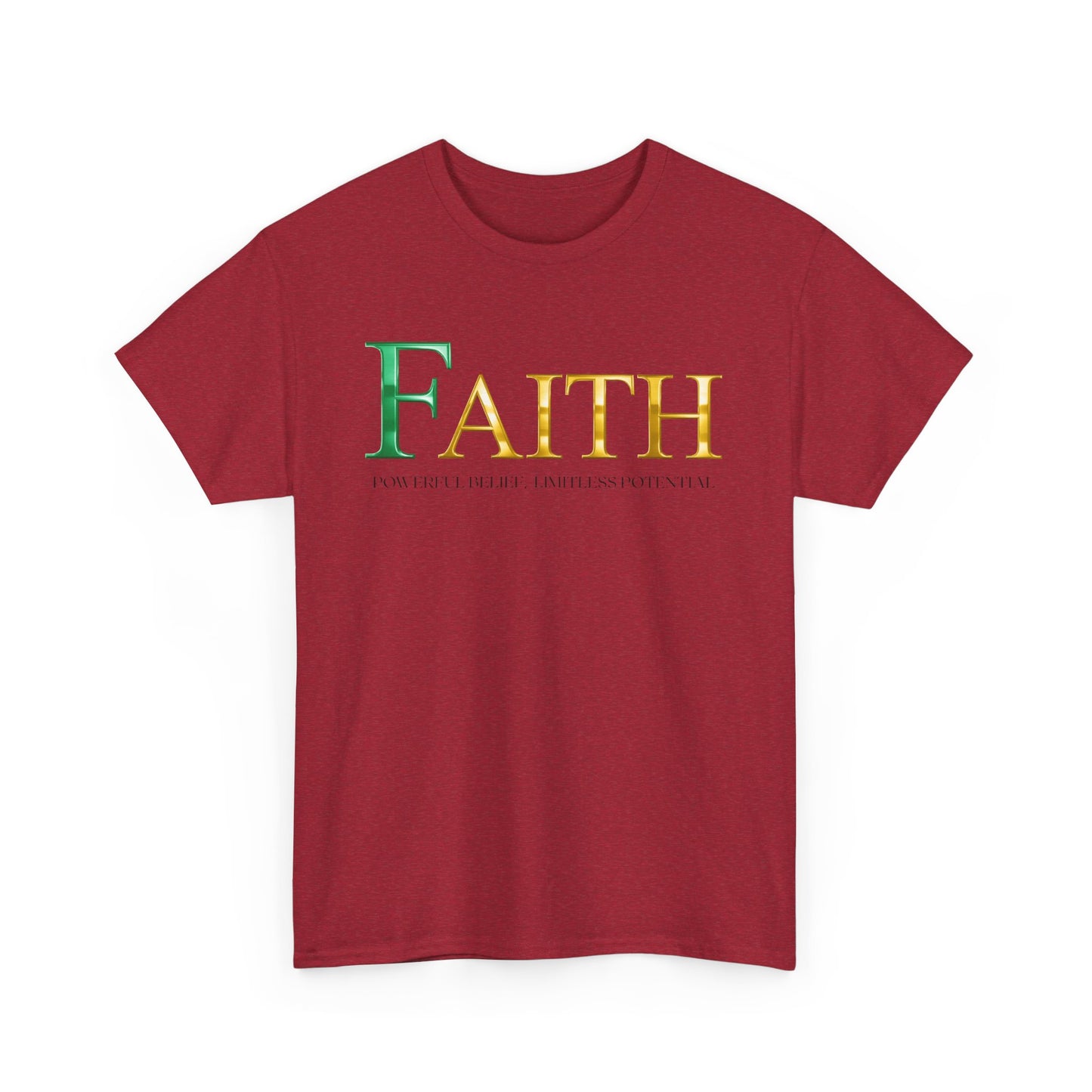 Faith Unisex Heavy Cotton Tee - Inspirational Shirt, Everyday Wear, Faith-Based Gift, Motivational Apparel, Casual Style