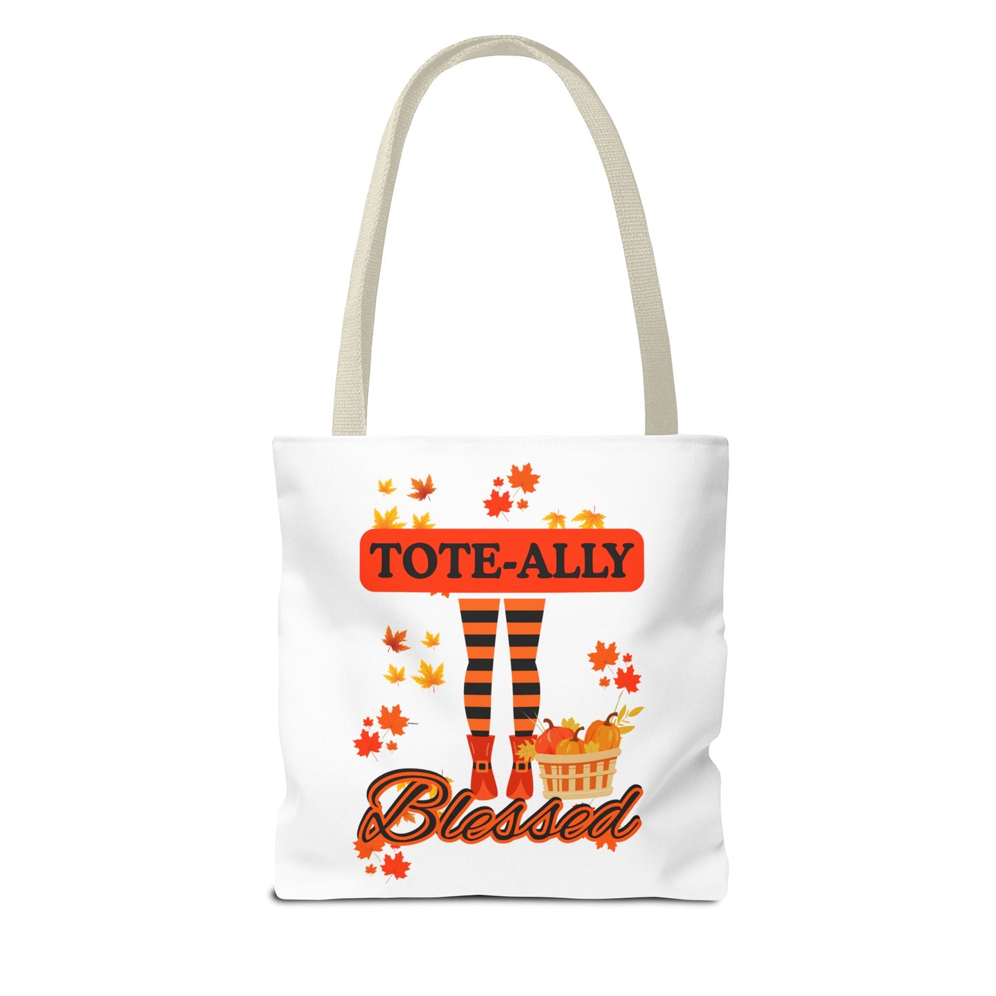 FaithStyles Blessed Holiday Tote Bag, Autumn Tote, Fall Accessories, Gift for Her, Seasonal Shopping Bag, Cute Grocery Bag