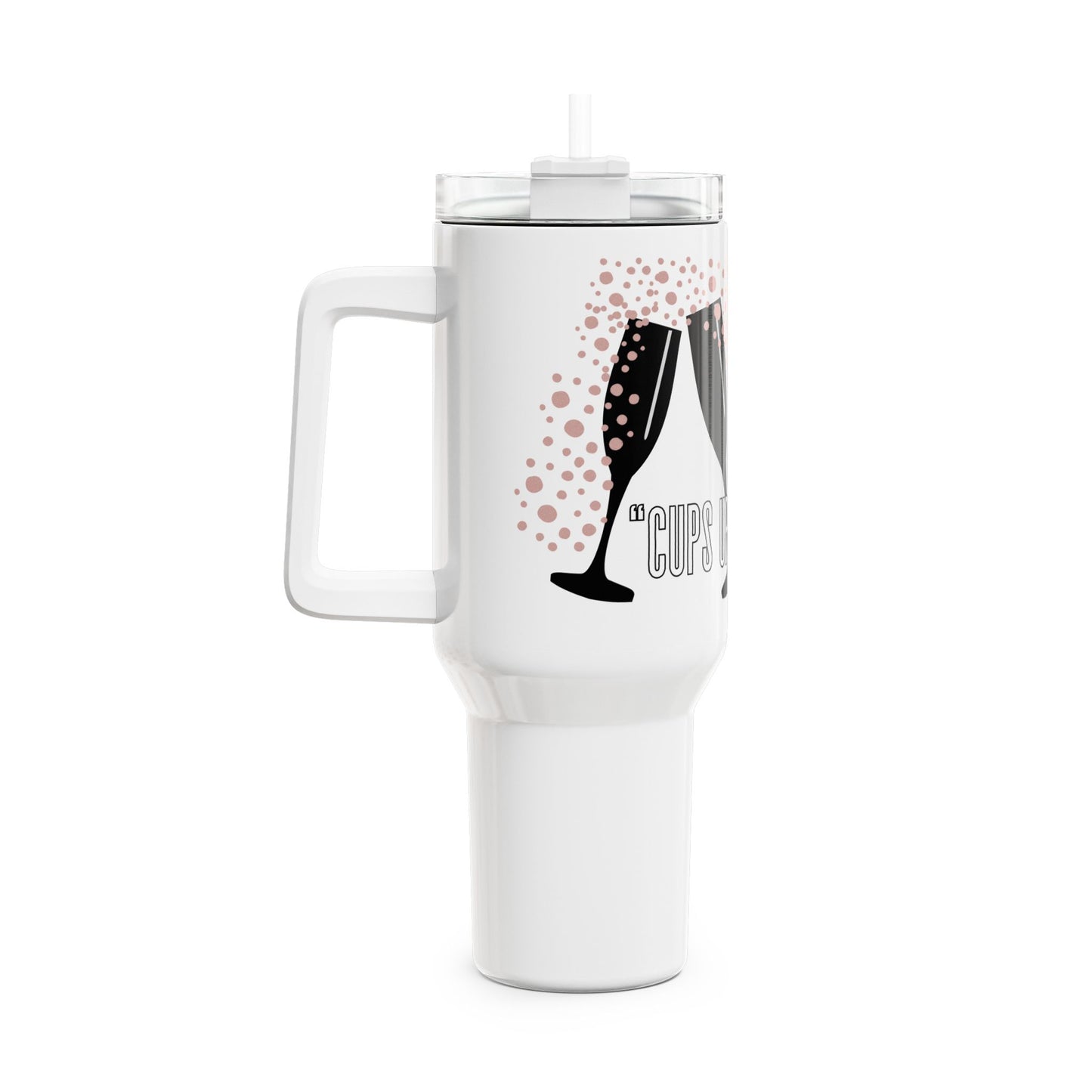 Festive Cheers Tumbler, Cups Up Drama Down, 40 oz tumbler, Gift