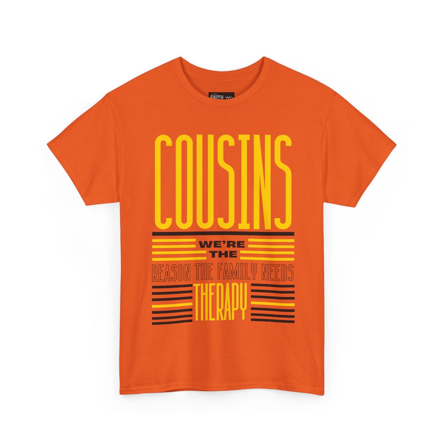 Cousins Therapy Tees, Family Reunion Shirt, Casual Wear, Gift for Cousins, Fun Family Quote Tee