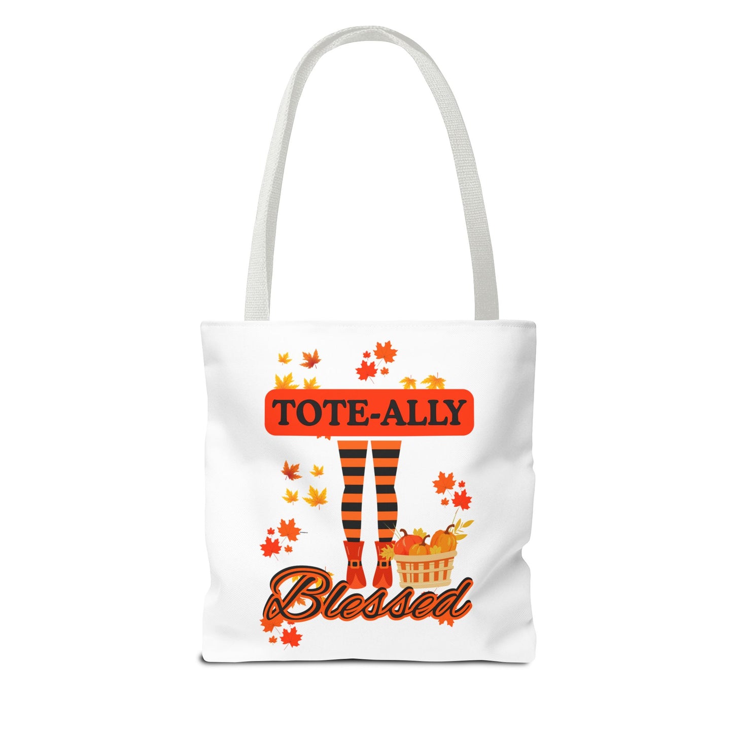 FaithStyles Blessed Holiday Tote Bag, Autumn Tote, Fall Accessories, Gift for Her, Seasonal Shopping Bag, Cute Grocery Bag
