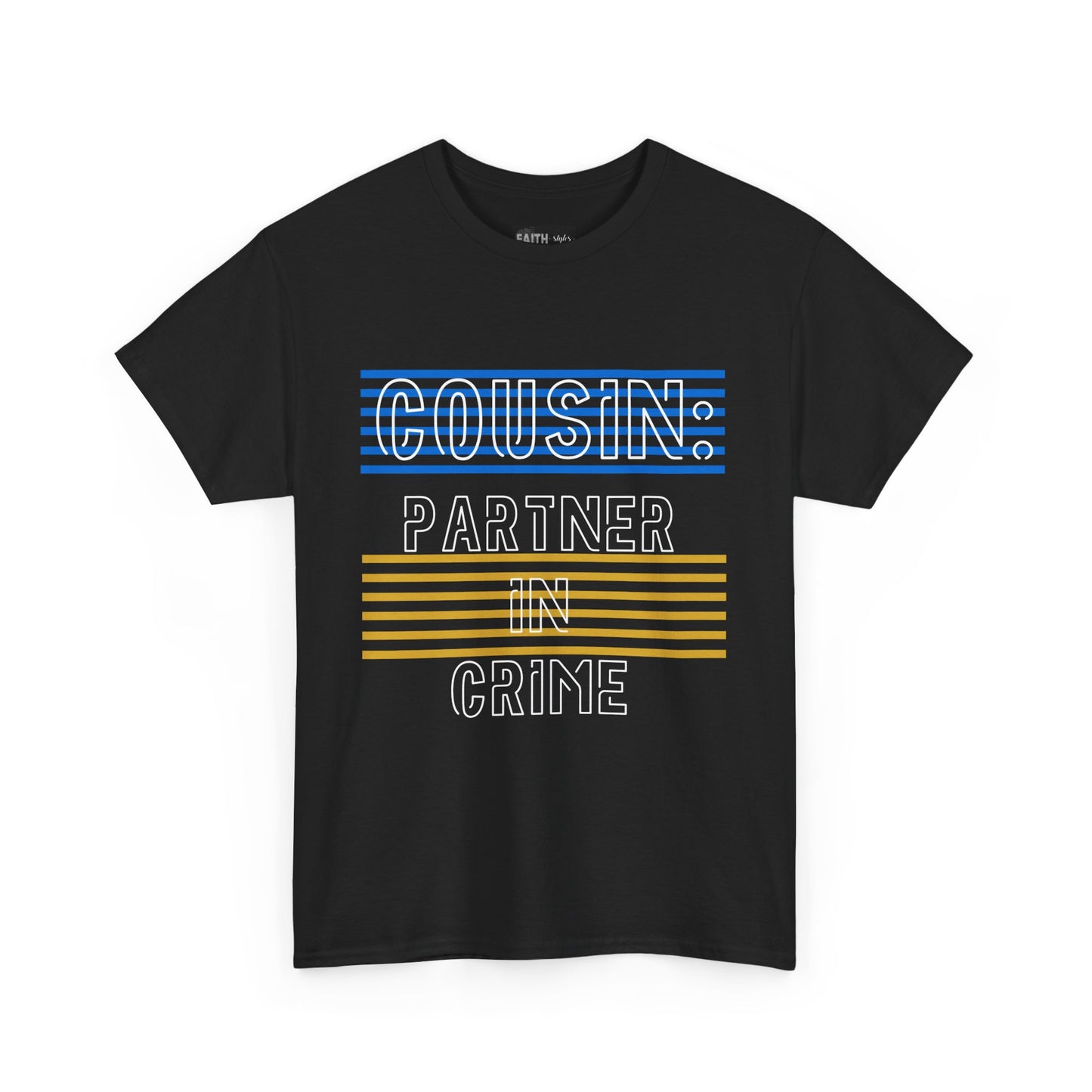 Cousins Partner in Crime Tee | Unisex Heavy Cotton T-Shirt for Family Gatherings, Cousin's Day, Gift for Cousins, Comfortable Casual Wear