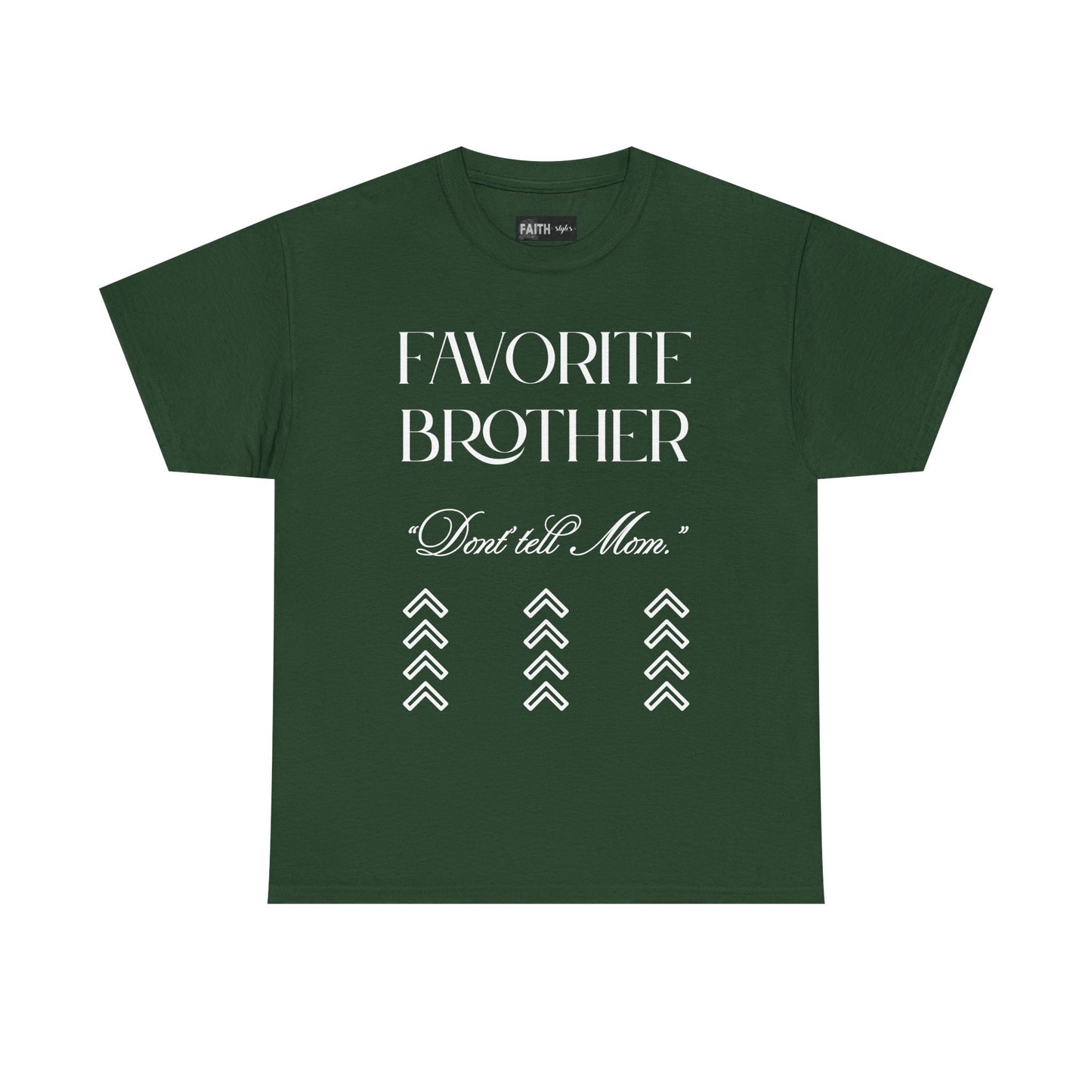 Favorite Brother Unisex Heavy Cotton Tee - Perfect Gift for Siblings, Casual Wear, Birthday, Family Reunion, Everyday Comfort
