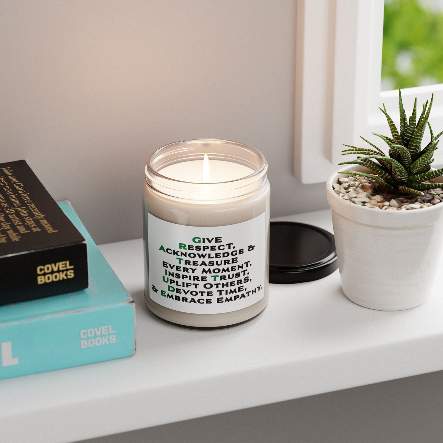 FaithStyles “Gratitude” Scented Soy Candle – Self-Care, Mindfulness & Home Decor