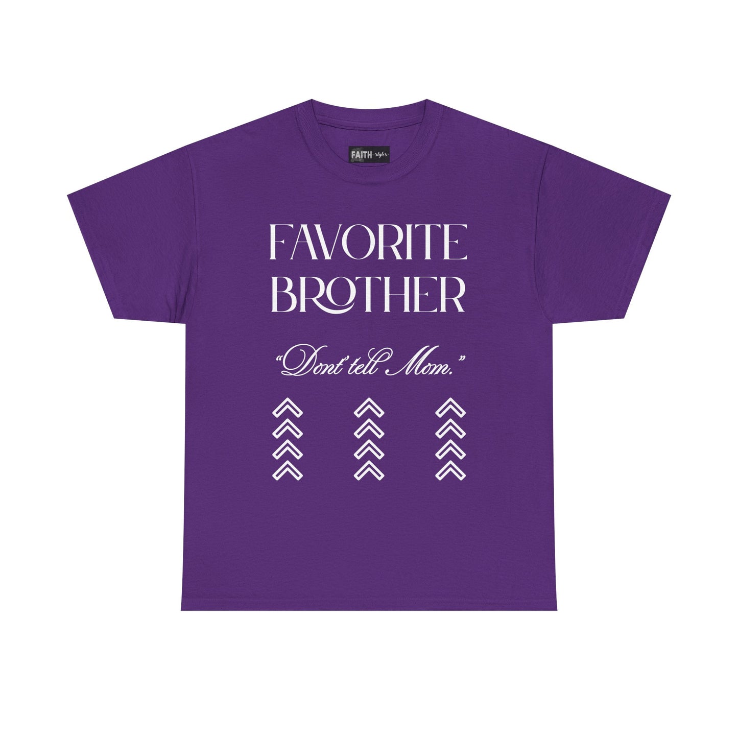 Favorite Brother Unisex Heavy Cotton Tee - Perfect Gift for Siblings, Casual Wear, Birthday, Family Reunion, Everyday Comfort
