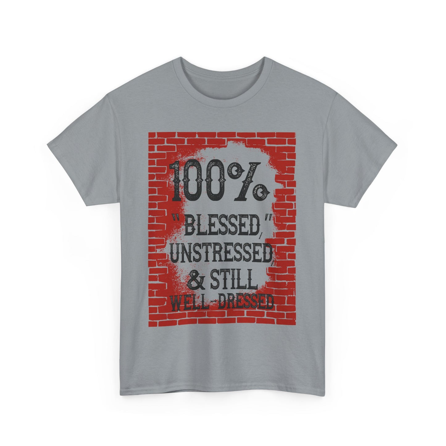 "100% Blessed" Unisex Heavy Cotton Tee - Motivational T-Shirt for Everyday Inspiration