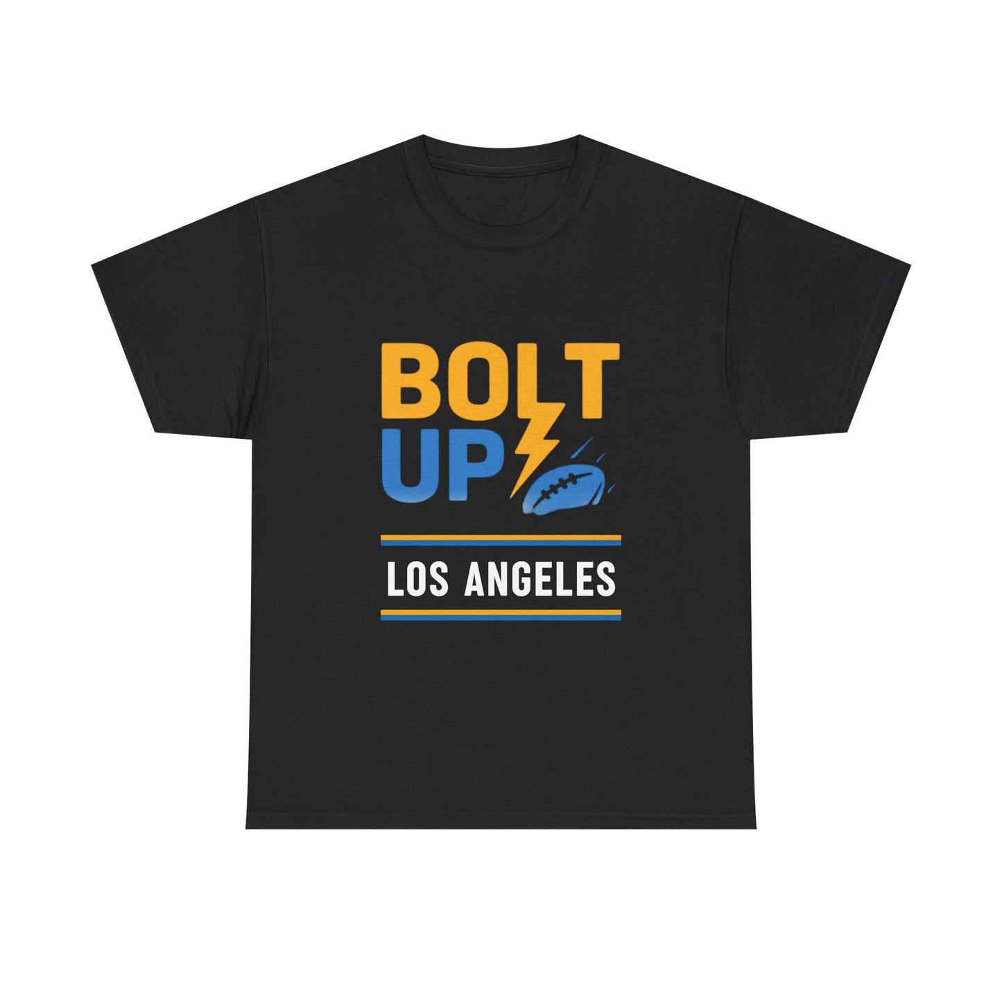 Los Angeles Bolt Up Tee - Male Cotton Graphic Shirt, Sports Fan Wear