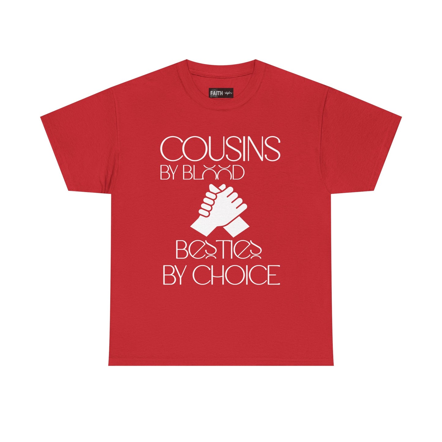 Cousins & Besties Tee, Unisex Heavy Cotton T-Shirt, Family Reunion Apparel, Friendship Gift, Casual Wear, Summer Style
