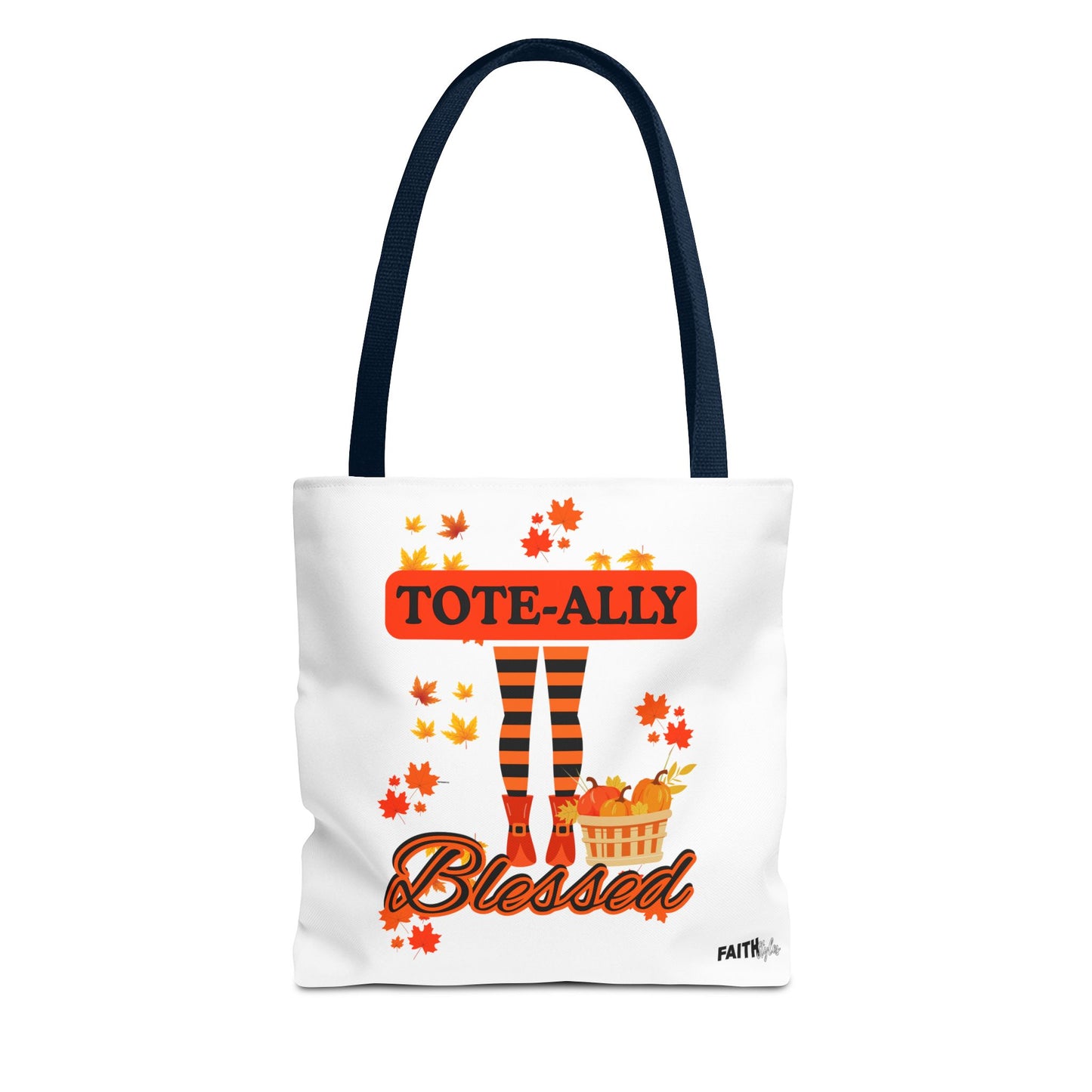 FaithStyles Blessed Holiday Tote Bag, Autumn Tote, Fall Accessories, Gift for Her, Seasonal Shopping Bag, Cute Grocery Bag