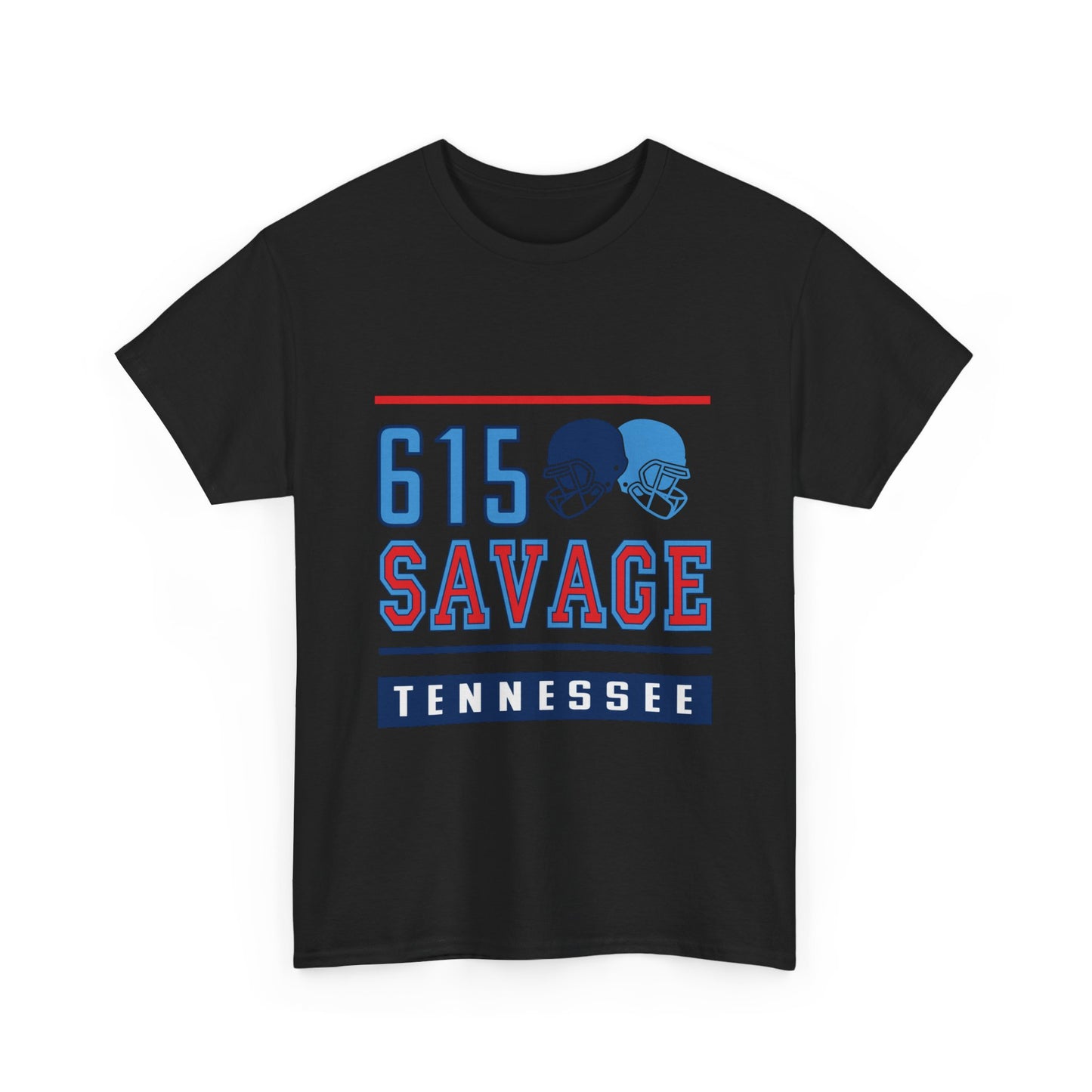 615 Savage Tennessee Male Heavy Cotton Tee - Casual Wear, Sports Fan Apparel, Gift for Him/Her, Tennessee Pride Shirt, Everyday Comfort